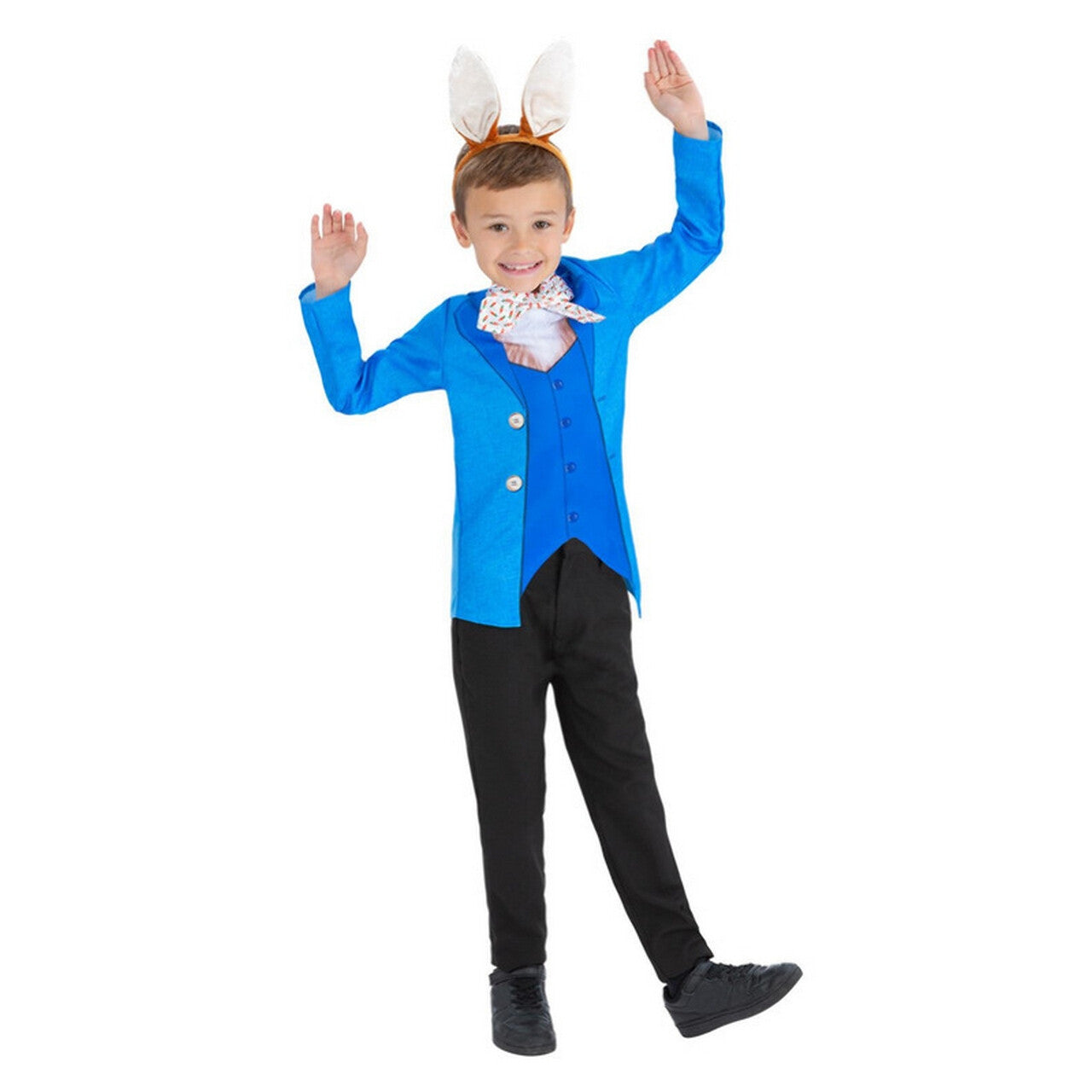 Op deze afbeelding zie je een Kostuums, van het merk Smiffy's. Meneer Konijn Pietertje Jongen Kostuum