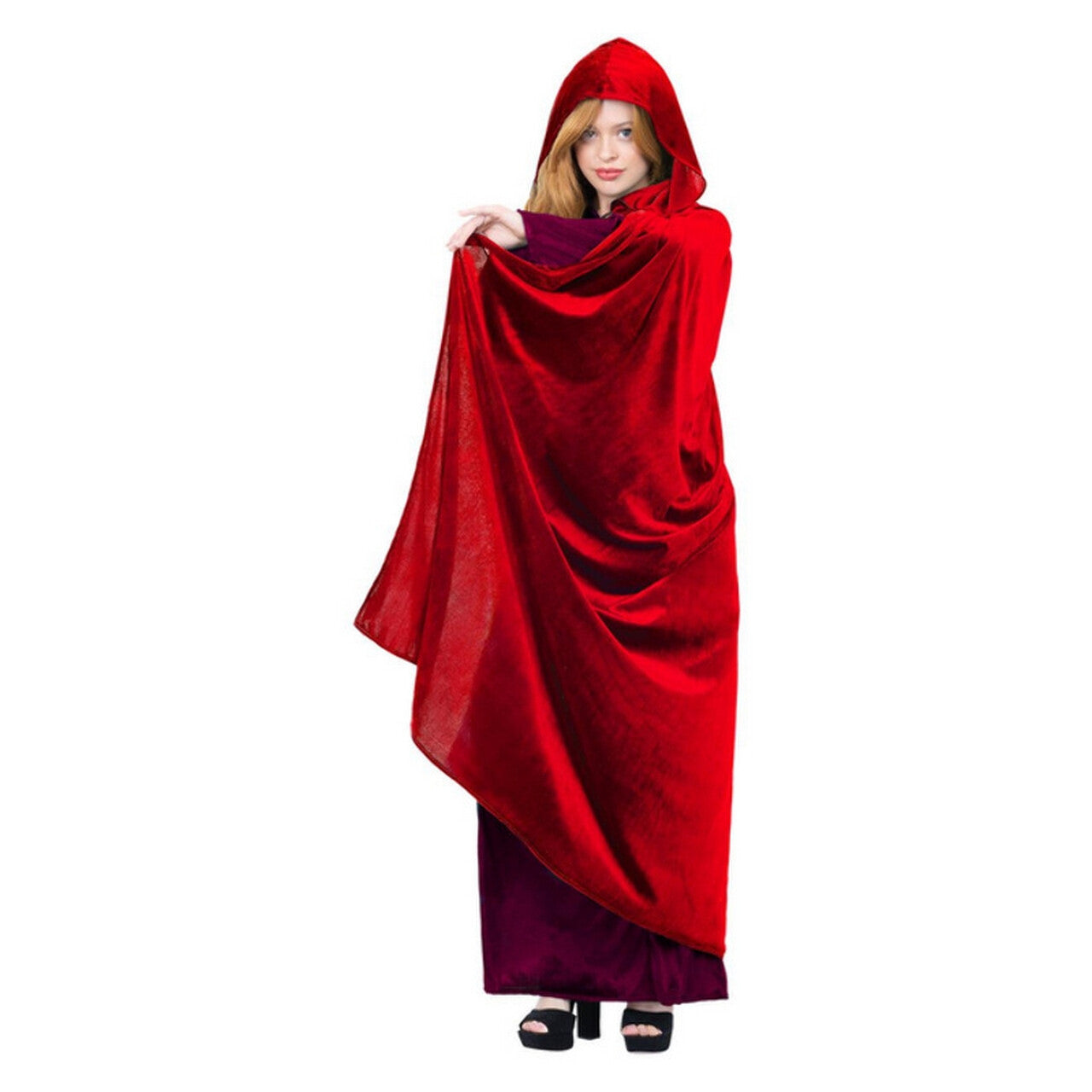 Op deze afbeelding zie je een Kostuums, van het merk Smiffy's. Luxe Rode Cape Mantel Adelijne Vrouw