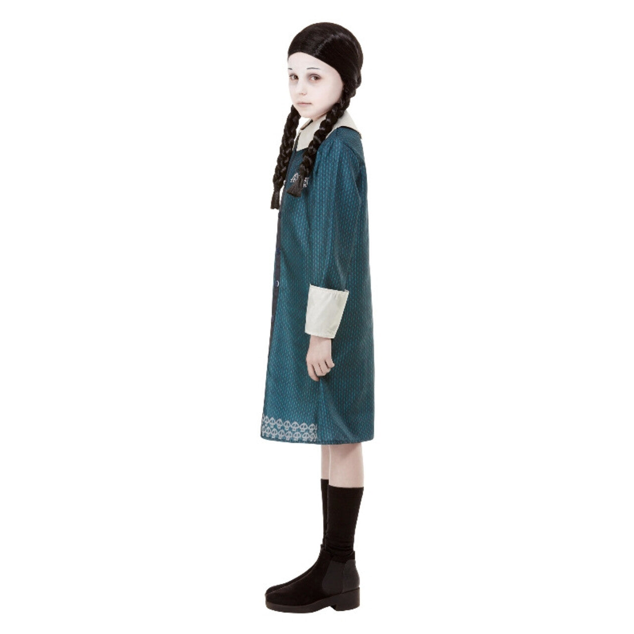 Op deze afbeelding zie je een Kostuums, van het merk Smiffy's. Addams Family Wednesday™ Meisje Kostuum