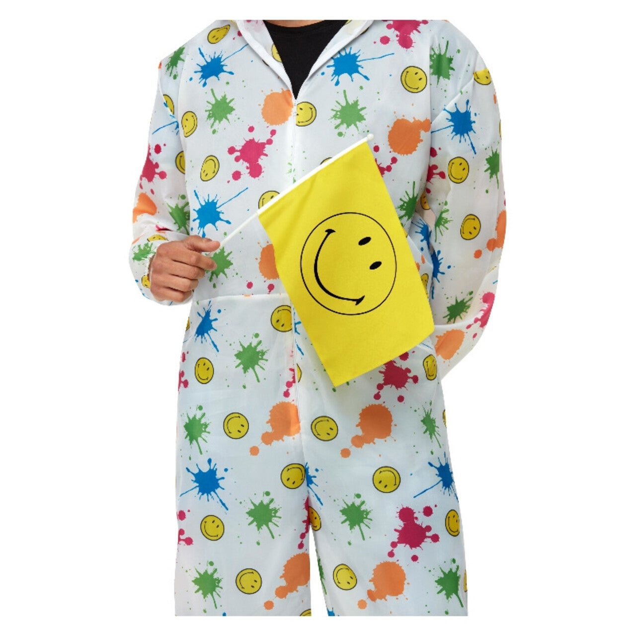 Op deze afbeelding zie je een Decoratie, van het merk Smiffy's. Gele Smiley Vlaggetjes
