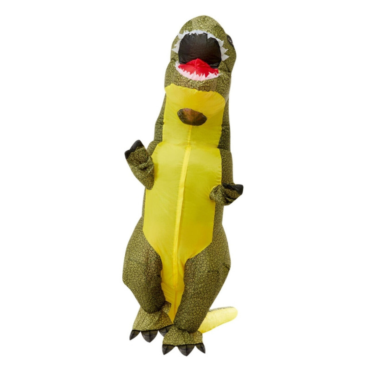 Op deze afbeelding zie je een Kostuums, van het merk Smiffy's. Opblaasbaar T-Rex Kostuum Man