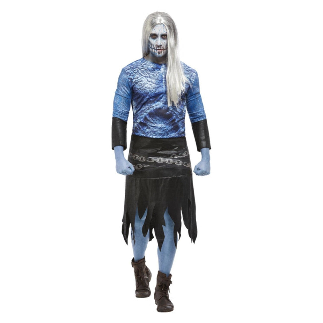 Op deze afbeelding zie je een Kostuums, van het merk Smiffy's. Schotse Zombie Strijder Man Kostuum