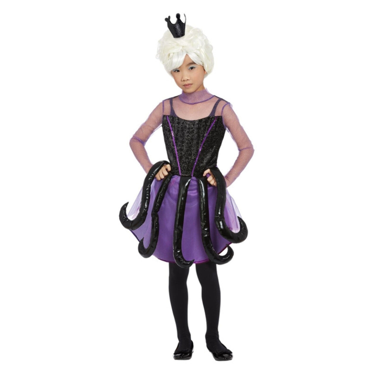 Op deze afbeelding zie je een Kostuums, van het merk Smiffy's. Octopus Heks Ursula Meisje Kostuum
