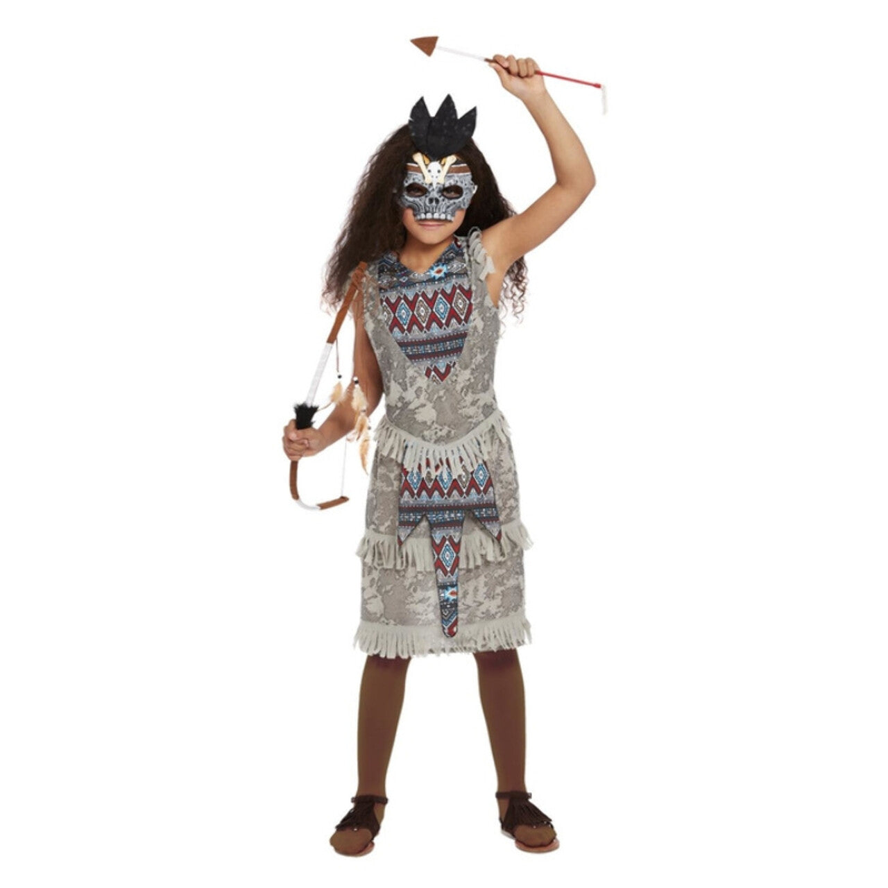 Op deze afbeelding zie je een Kostuums, van het merk Smiffy's. Native American Voodoo Indiaan Meisje Kostuum