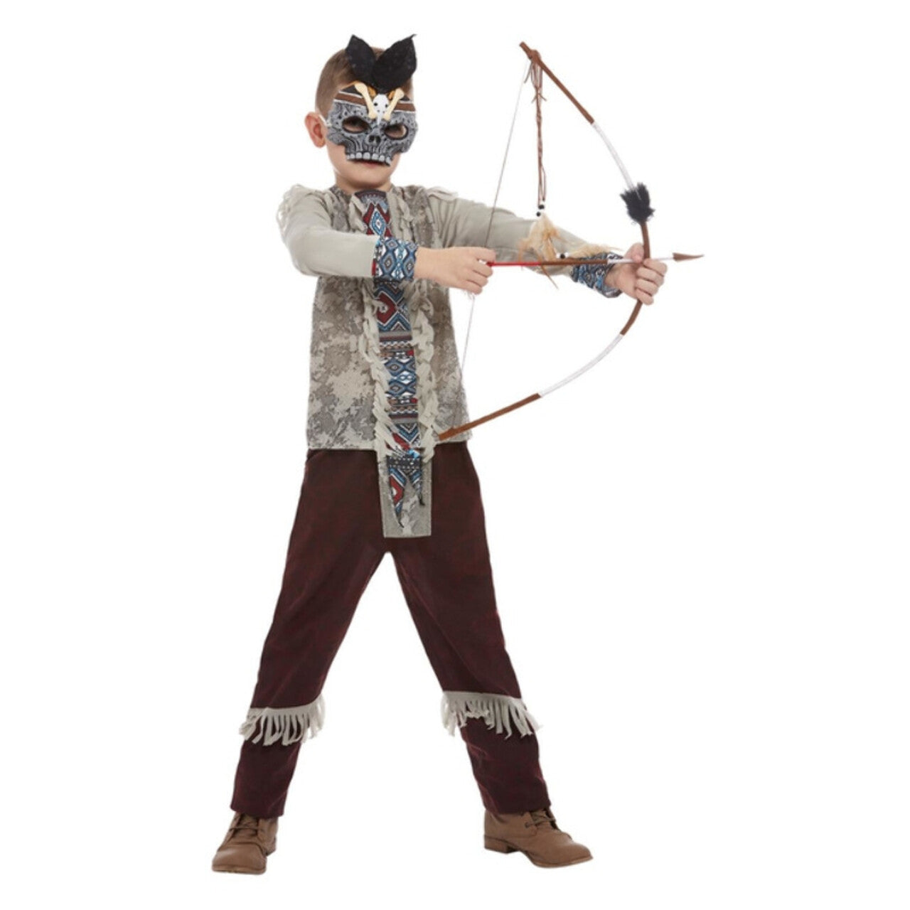 Op deze afbeelding zie je een Kostuums, van het merk Smiffy's. Native American Voodoo Indiaan Jongen Kostuum