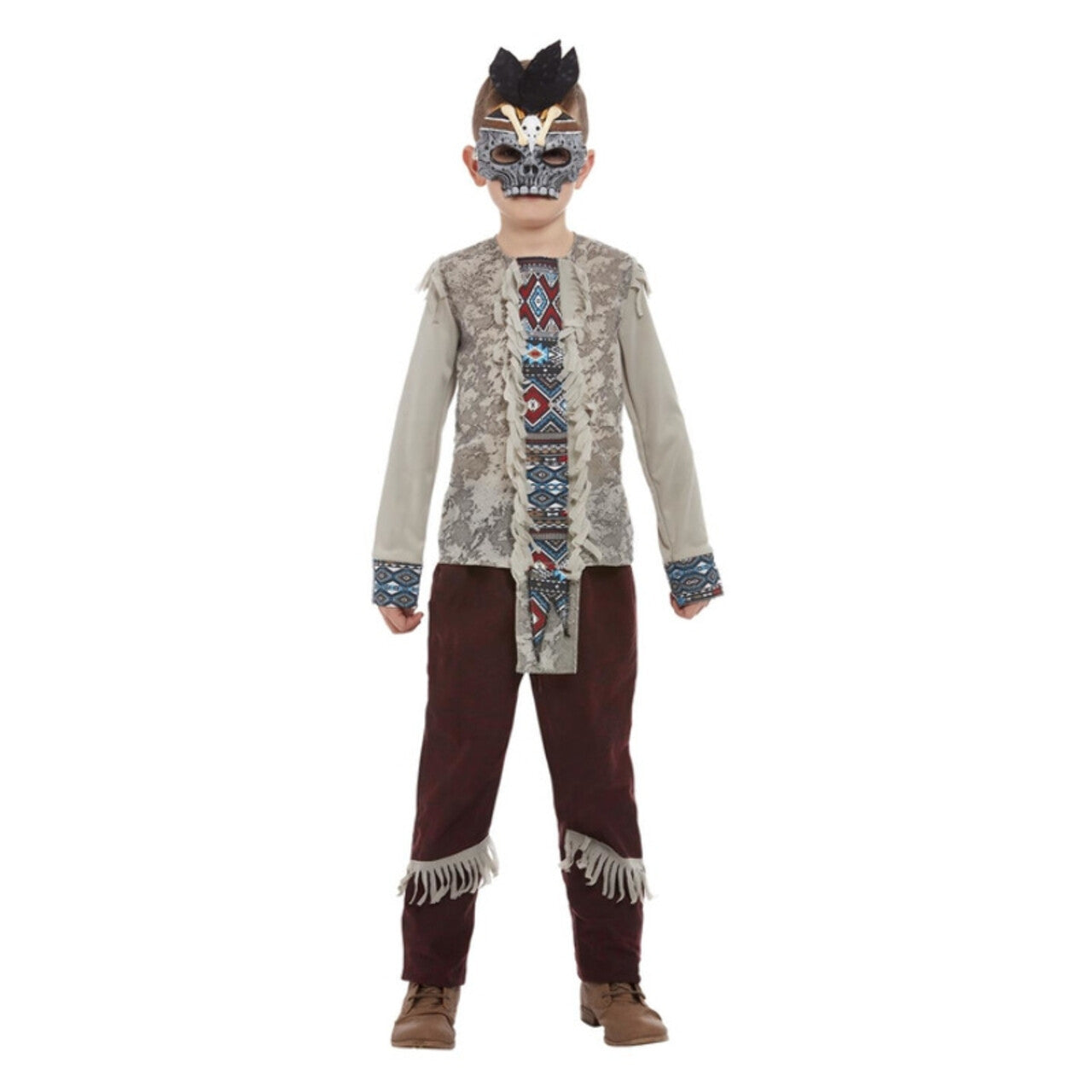 Op deze afbeelding zie je een Kostuums, van het merk Smiffy's. Native American Voodoo Indiaan Jongen Kostuum