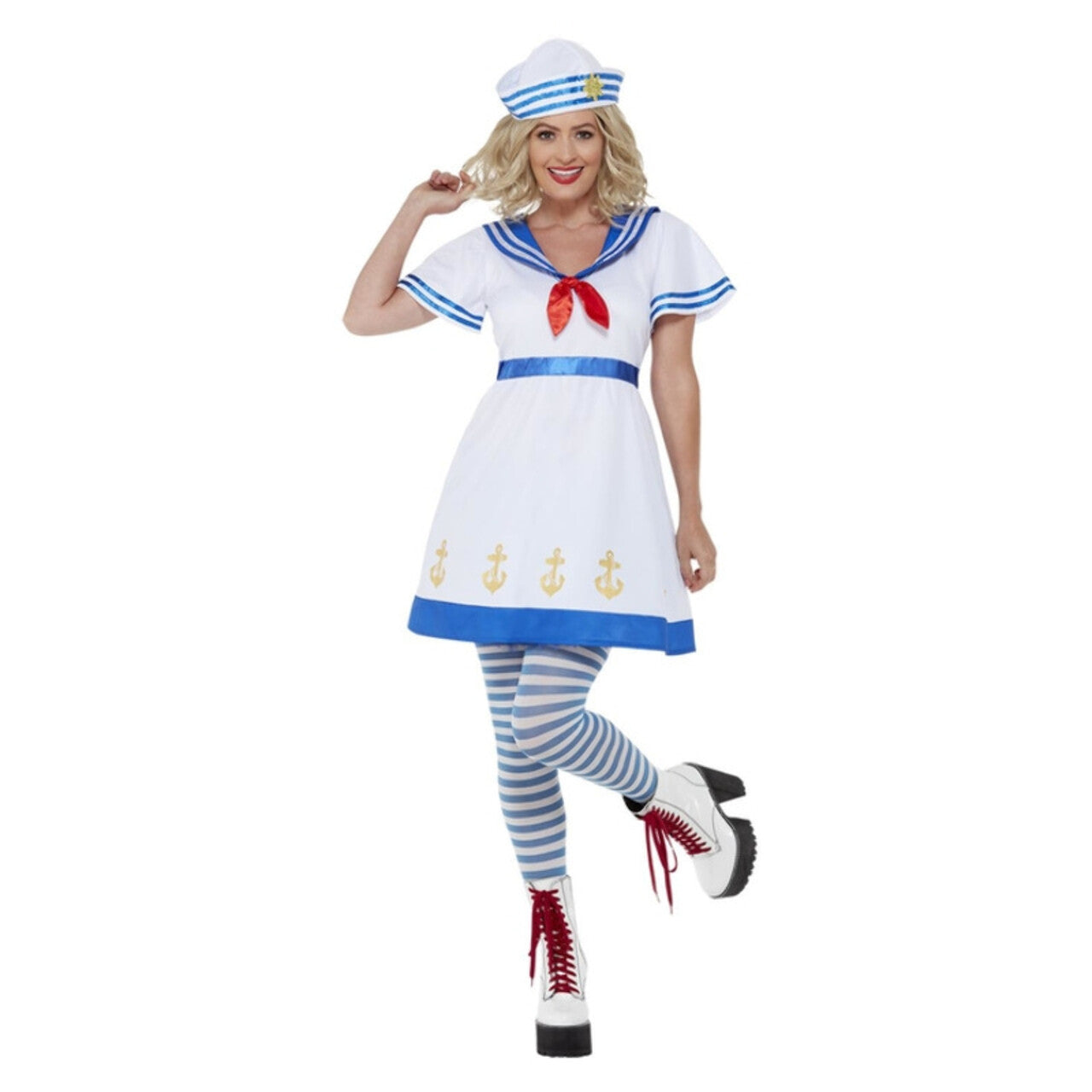 Op deze afbeelding zie je een Kostuums, van het merk Smiffy's. Oceaan Lieverd Matroos Vrouw Kostuum
