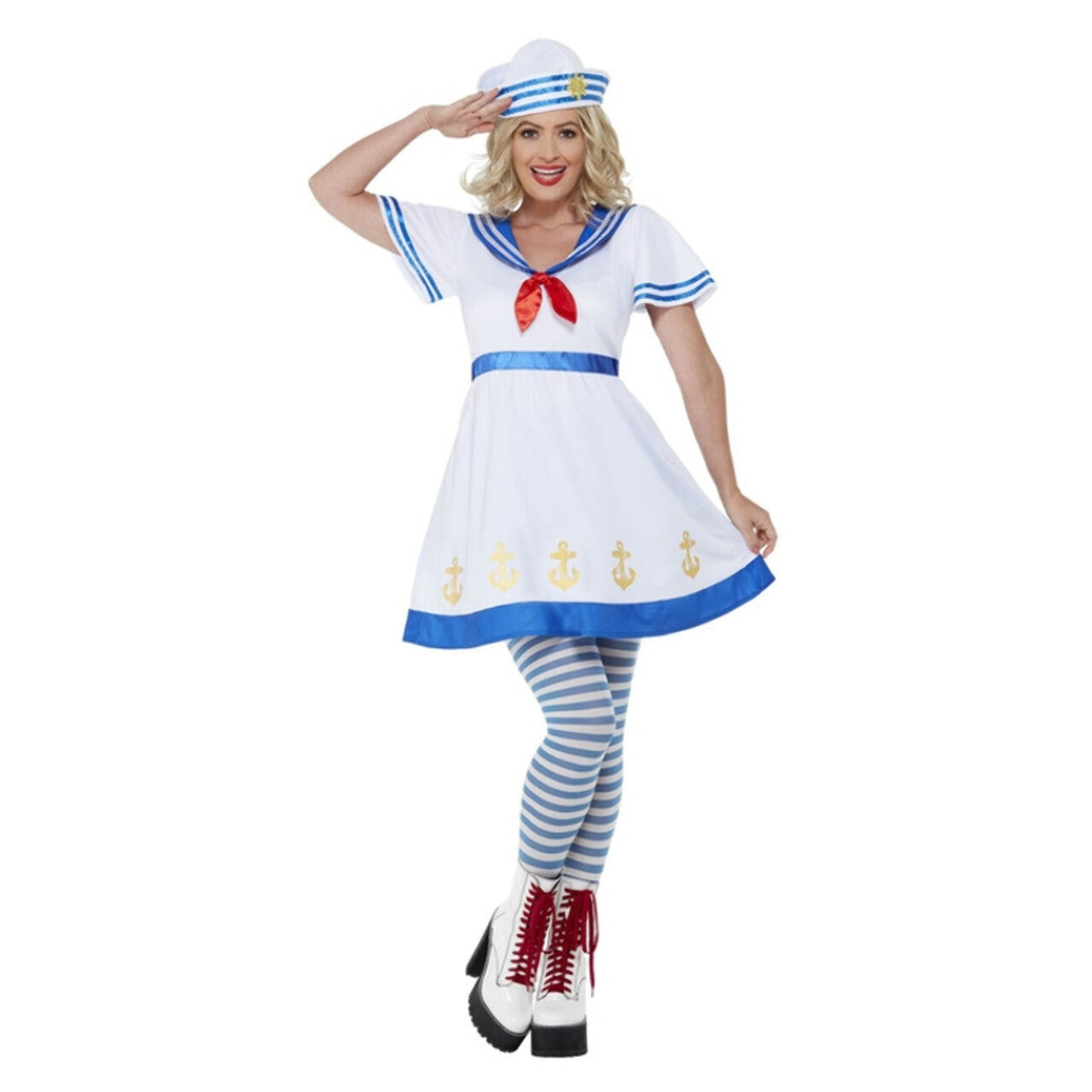Op deze afbeelding zie je een Kostuums, van het merk Smiffy's. Oceaan Lieverd Matroos Vrouw Kostuum