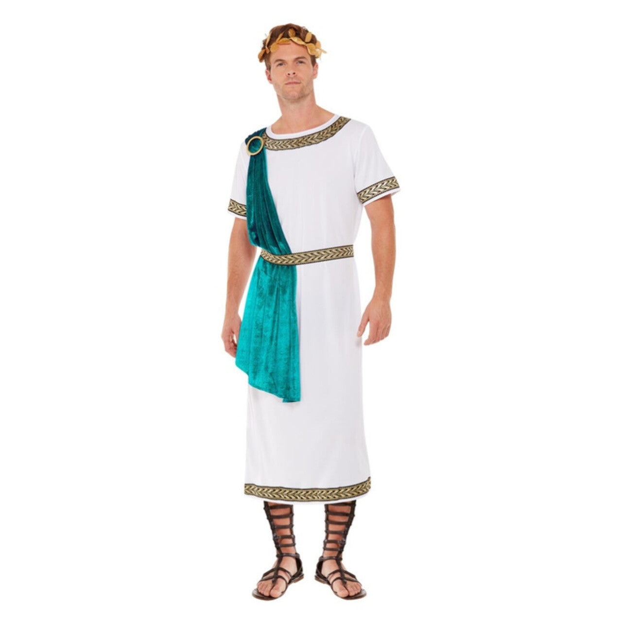 Op deze afbeelding zie je een Kostuums, van het merk Smiffy's. Romeinse Azuren Keizer Man Kostuum