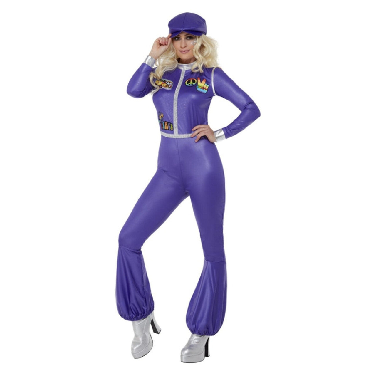 Op deze afbeelding zie je een Kostuums, van het merk Smiffy's. 70s Dancing Queen Popster Vrouw Kostuum