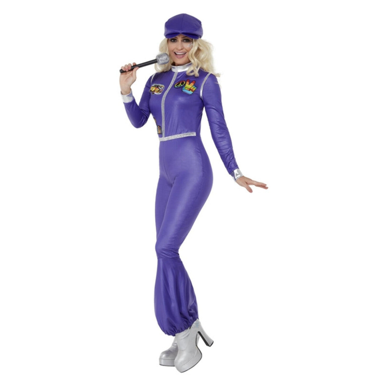 Op deze afbeelding zie je een Kostuums, van het merk Smiffy's. 70s Dancing Queen Popster Vrouw Kostuum