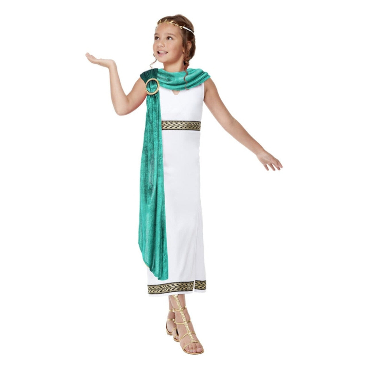 Op deze afbeelding zie je een Kostuums, van het merk Smiffy's. Deluxe Romeinse Livia De Machtigste Meisje Kostuum