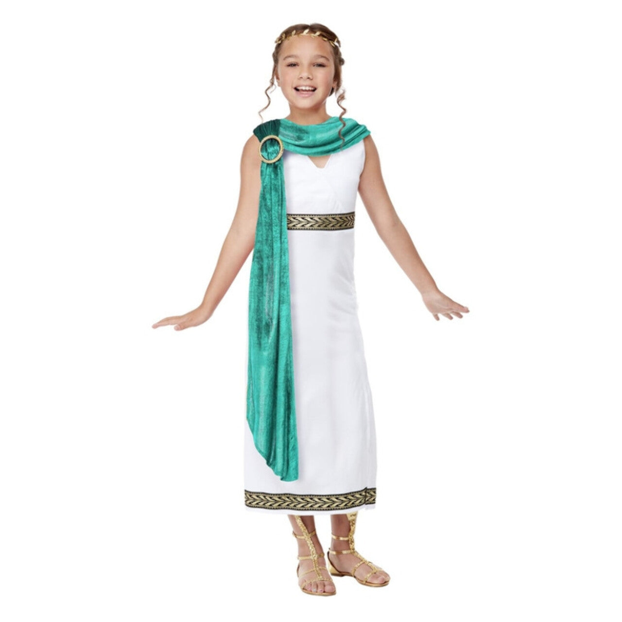 Op deze afbeelding zie je een Kostuums, van het merk Smiffy's. Deluxe Romeinse Livia De Machtigste Meisje Kostuum