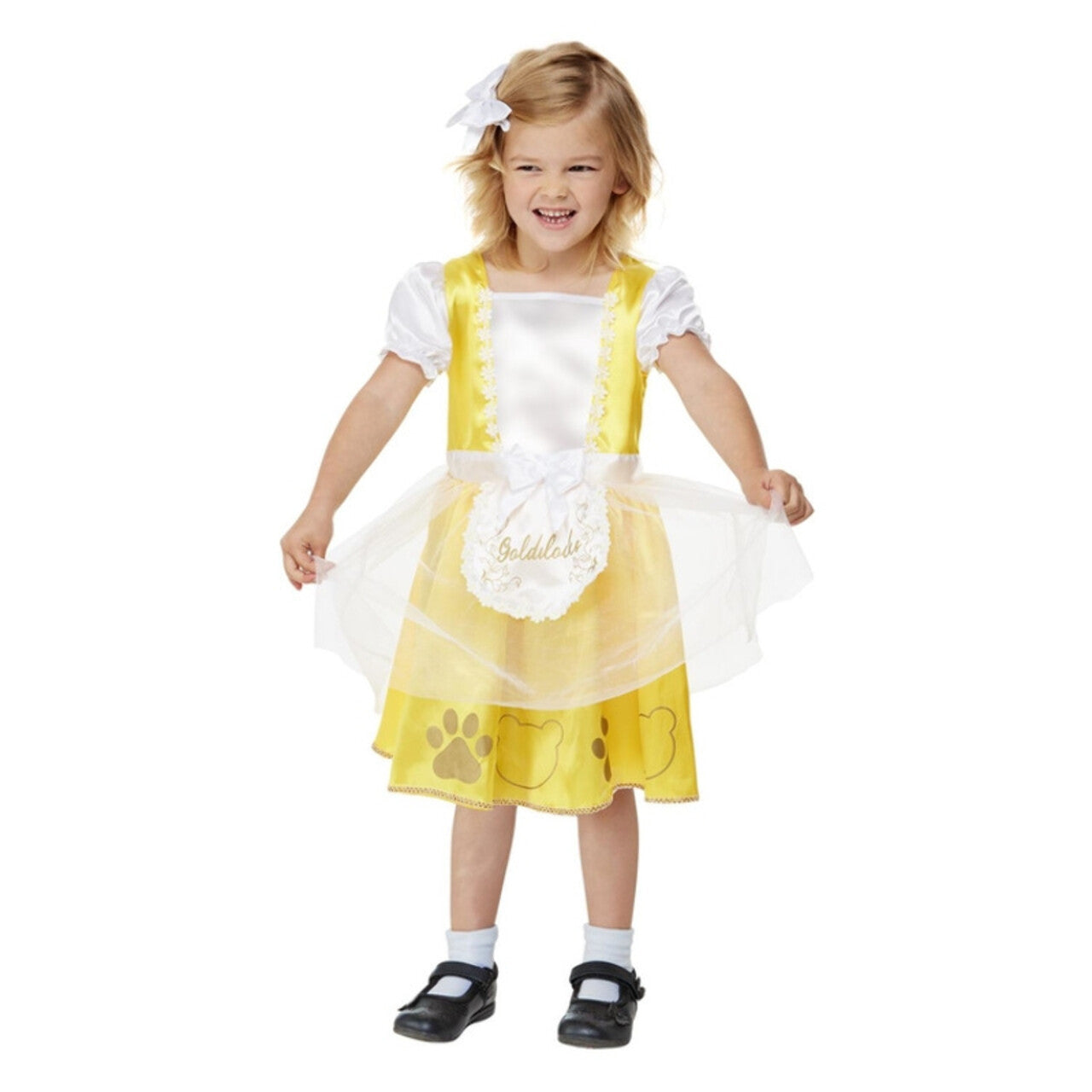 Op deze afbeelding zie je een Kostuums, van het merk Smiffy's. Wie Heeft Er Aan De Honing Gezeten Prinses Meisje Kostuum