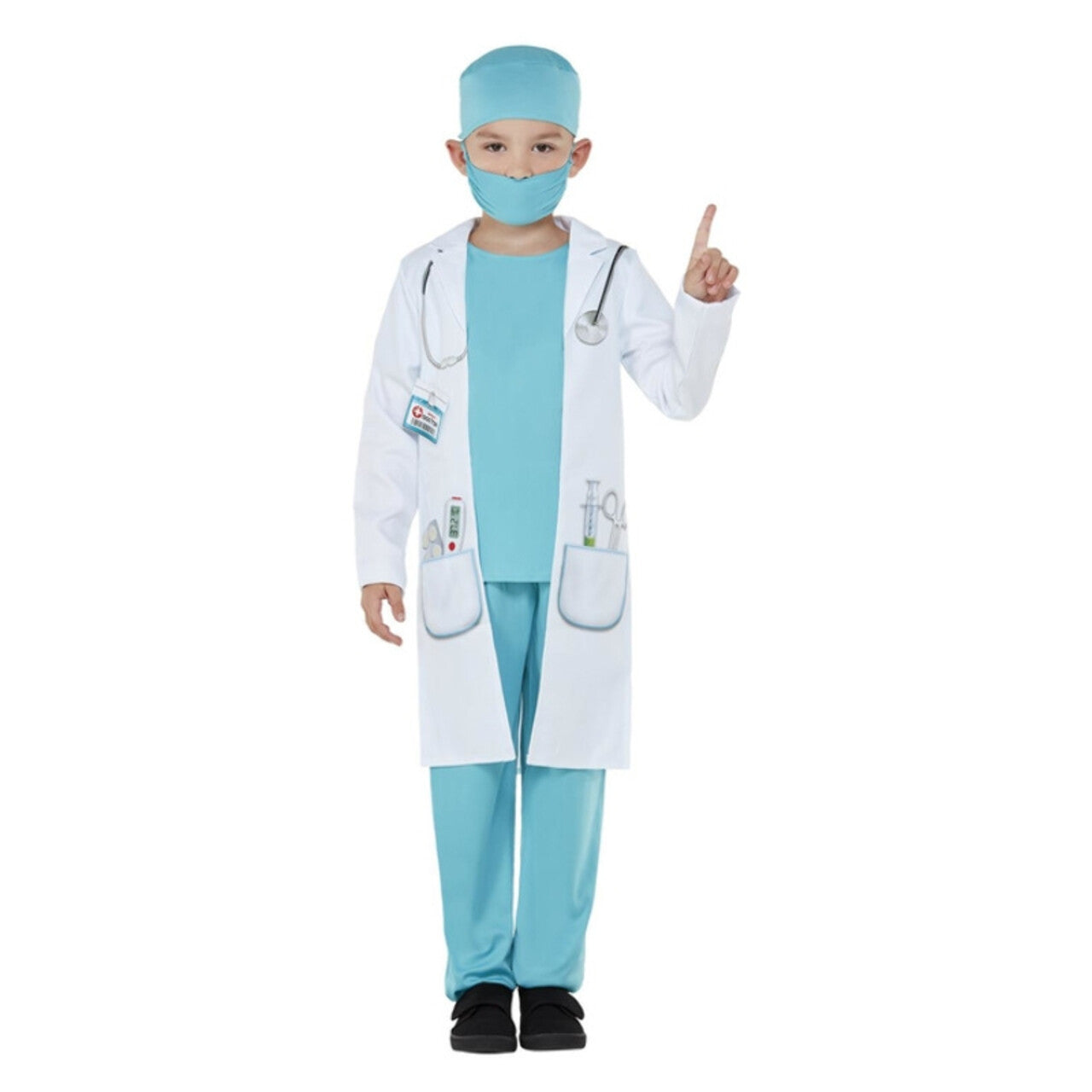 Op deze afbeelding zie je een Kostuums, van het merk Smiffy's. Jonge Chirurg Kind Kostuum