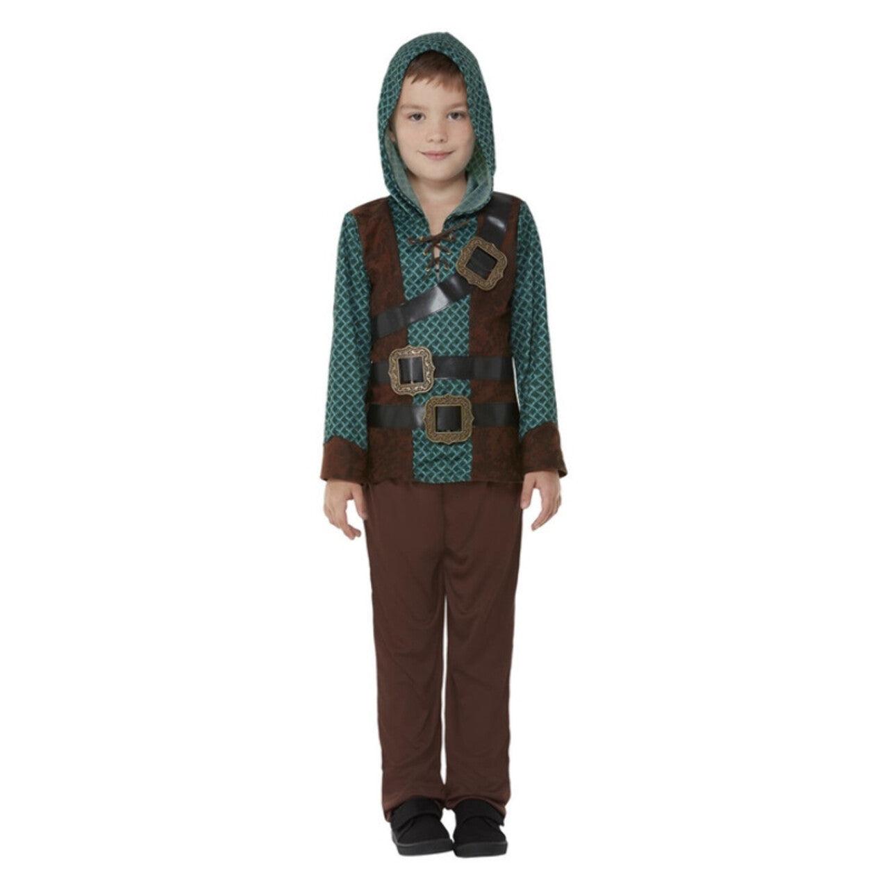 Op deze afbeelding zie je een Kostuums, van het merk Smiffy's. Deluxe Boogschutter Alles In De Roos Lucolas Jongen Kostuum