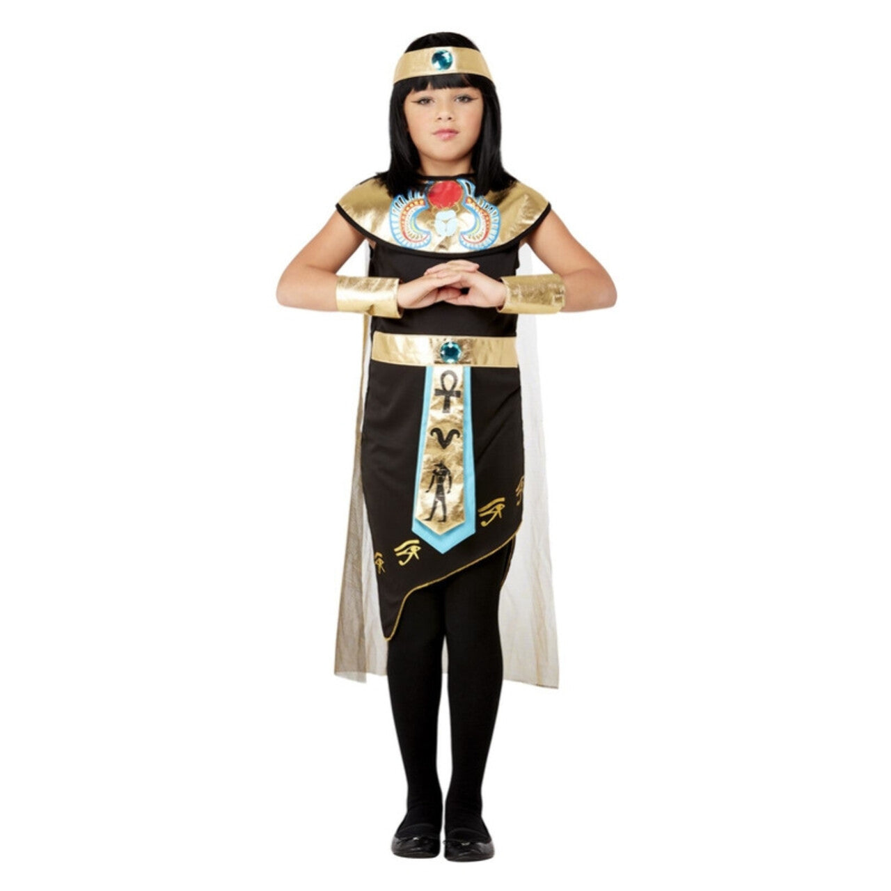 Op deze afbeelding zie je een Kostuums, van het merk Smiffy's. Deluxe Egyptische Prinses Meisje Kostuum