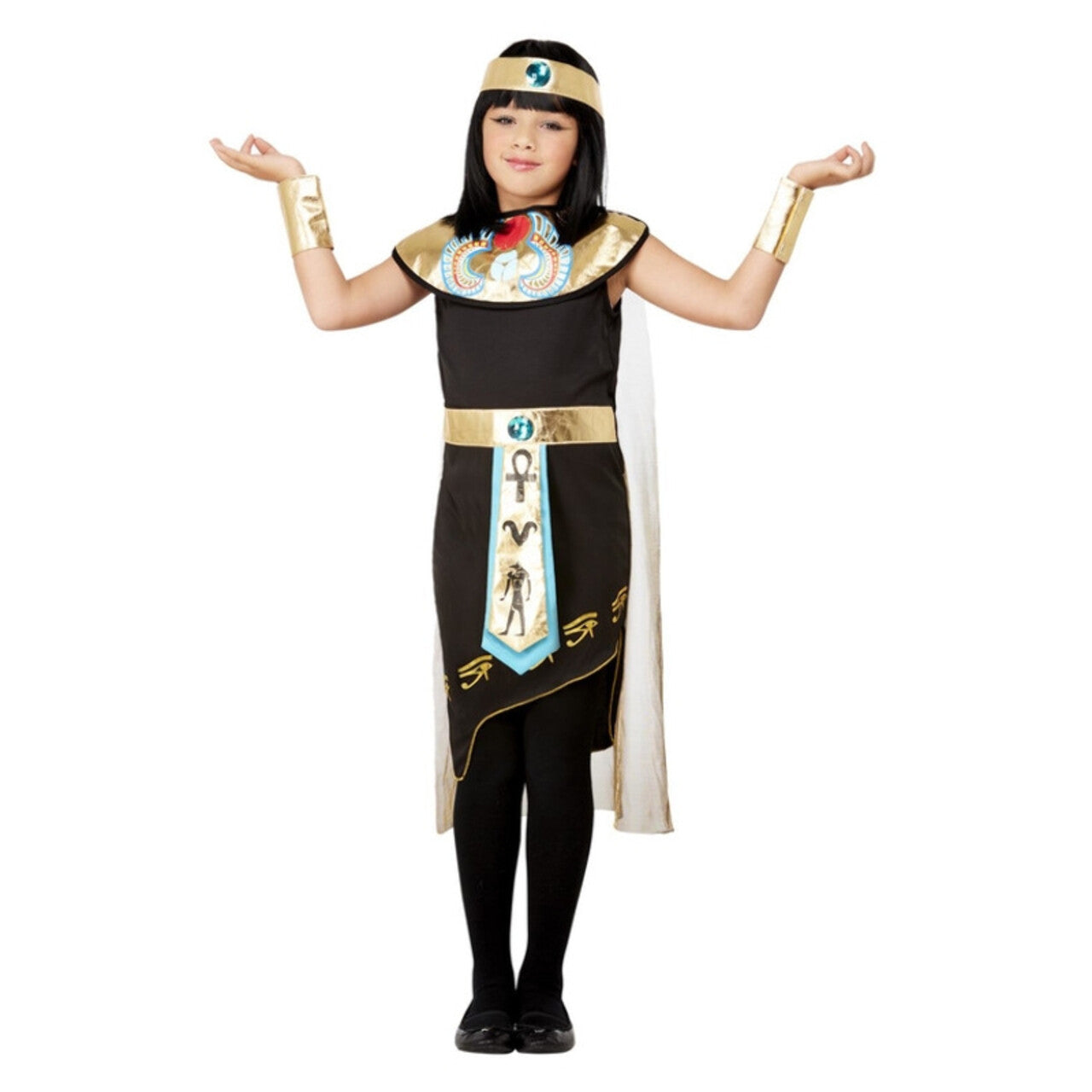 Op deze afbeelding zie je een Kostuums, van het merk Smiffy's. Deluxe Egyptische Prinses Meisje Kostuum
