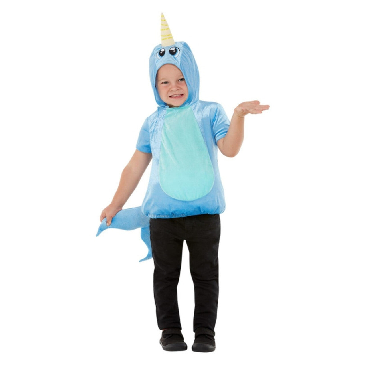 Op deze afbeelding zie je een Kostuums, van het merk Smiffy's. Narwal De Schattige Tandwalvis Kind Kostuum