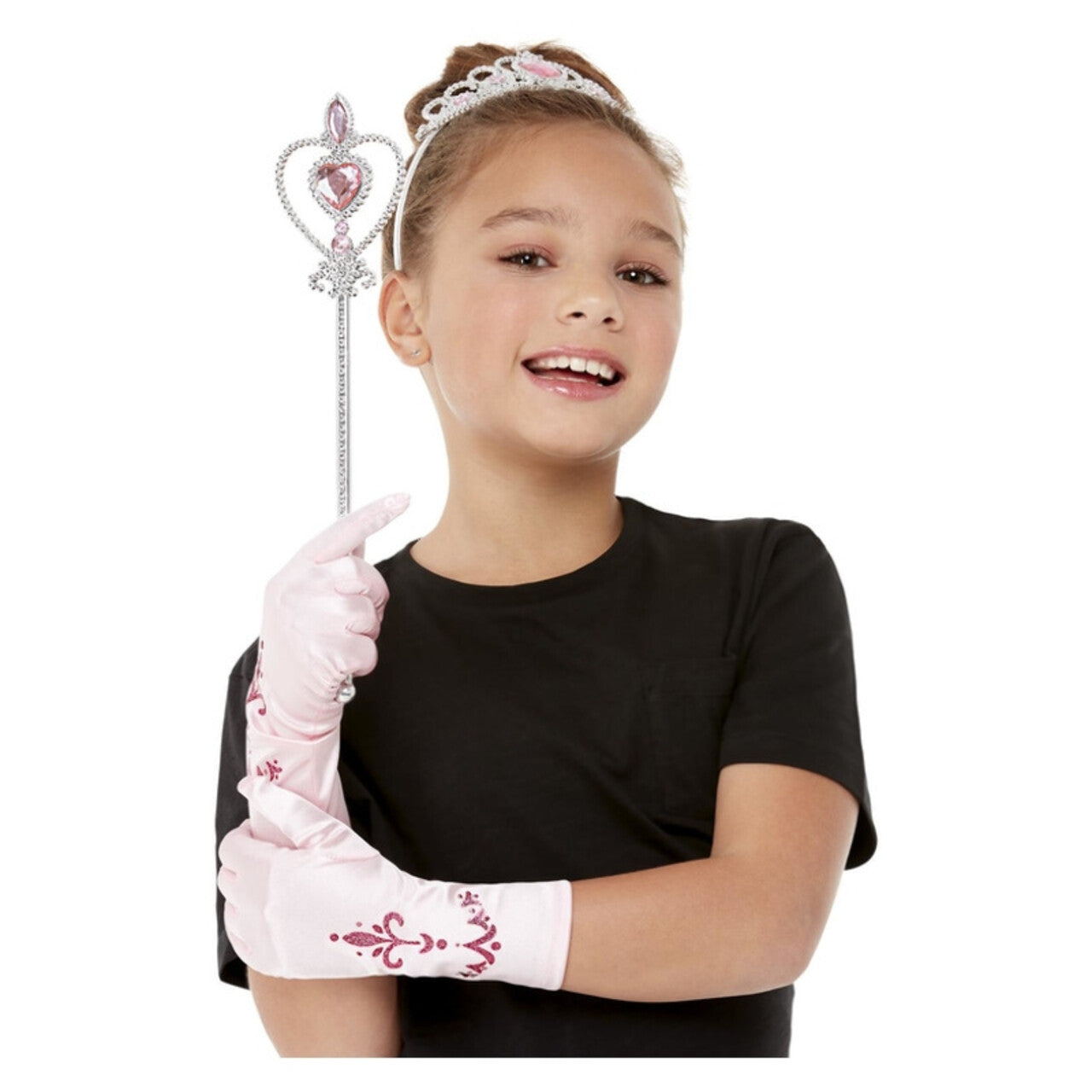 Op deze afbeelding zie je een Accessoires, van het merk Smiffy's. Roze Prinses Marcella Set