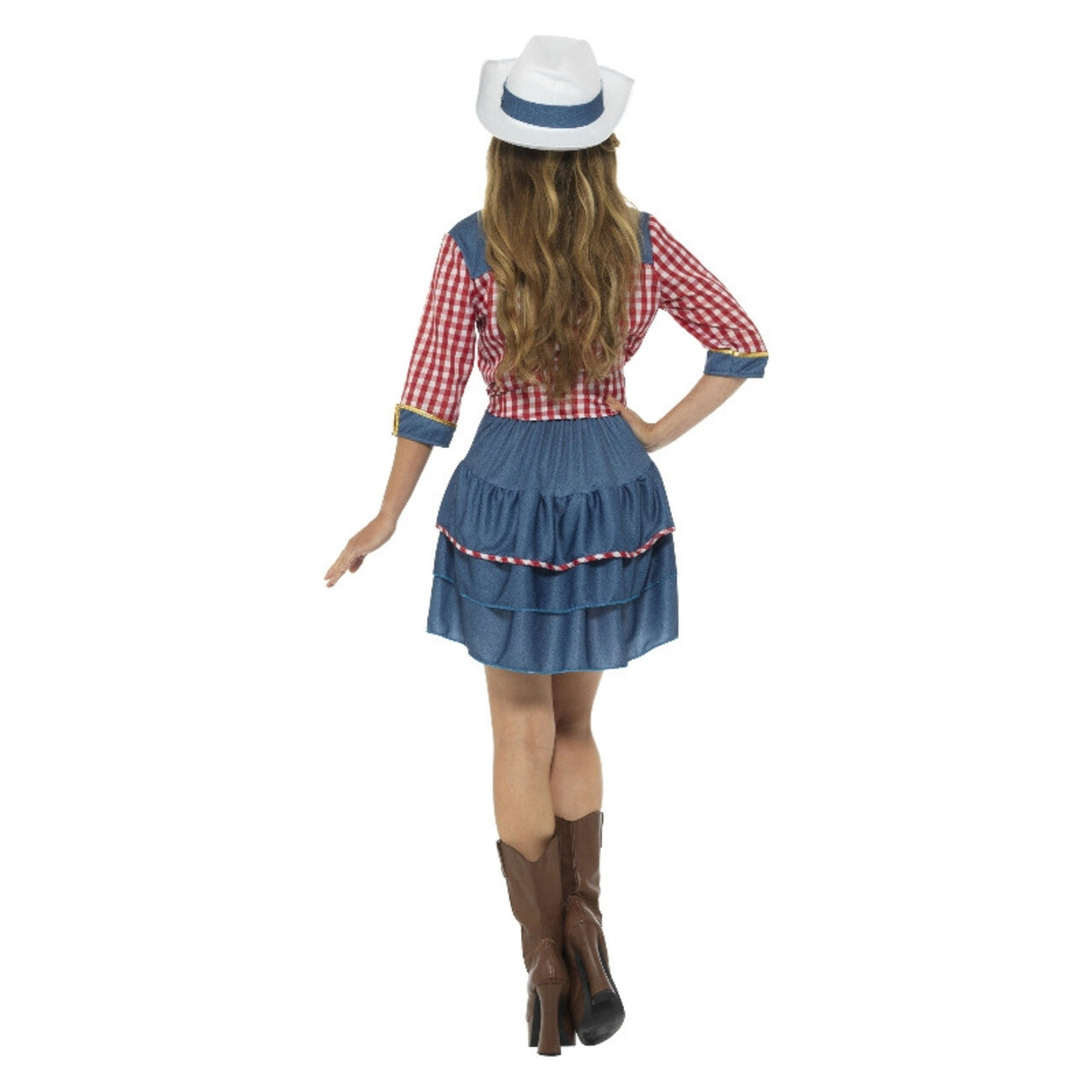 Op deze afbeelding zie je een Kostuums, van het merk Smiffy's. Giddy Up Rodeo Cowgirl Vrouw Kostuum