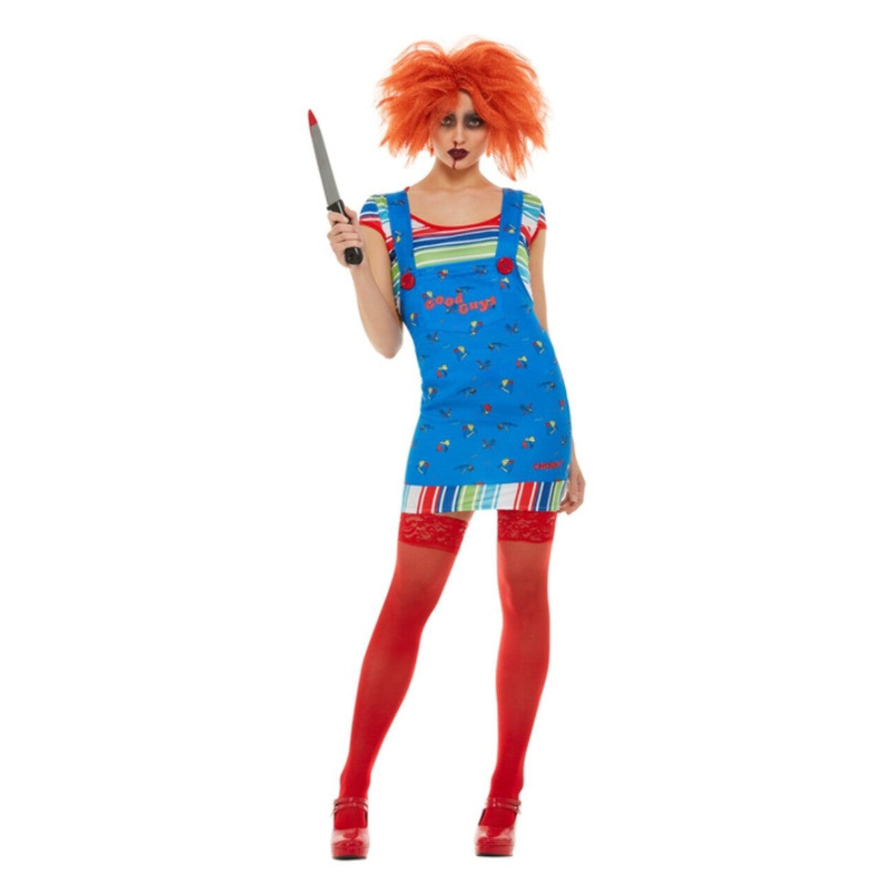 Op deze afbeelding zie je een Kostuums, van het merk Smiffy's. Chucky Wil Met Je Spelen Vrouw Kostuum