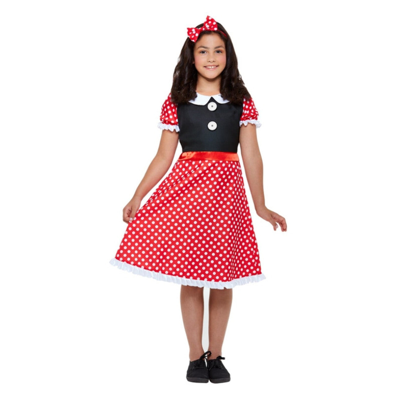 Op deze afbeelding zie je een Kostuums, van het merk Smiffy's. Minnie De Schattige Muis Meisje Kostuum