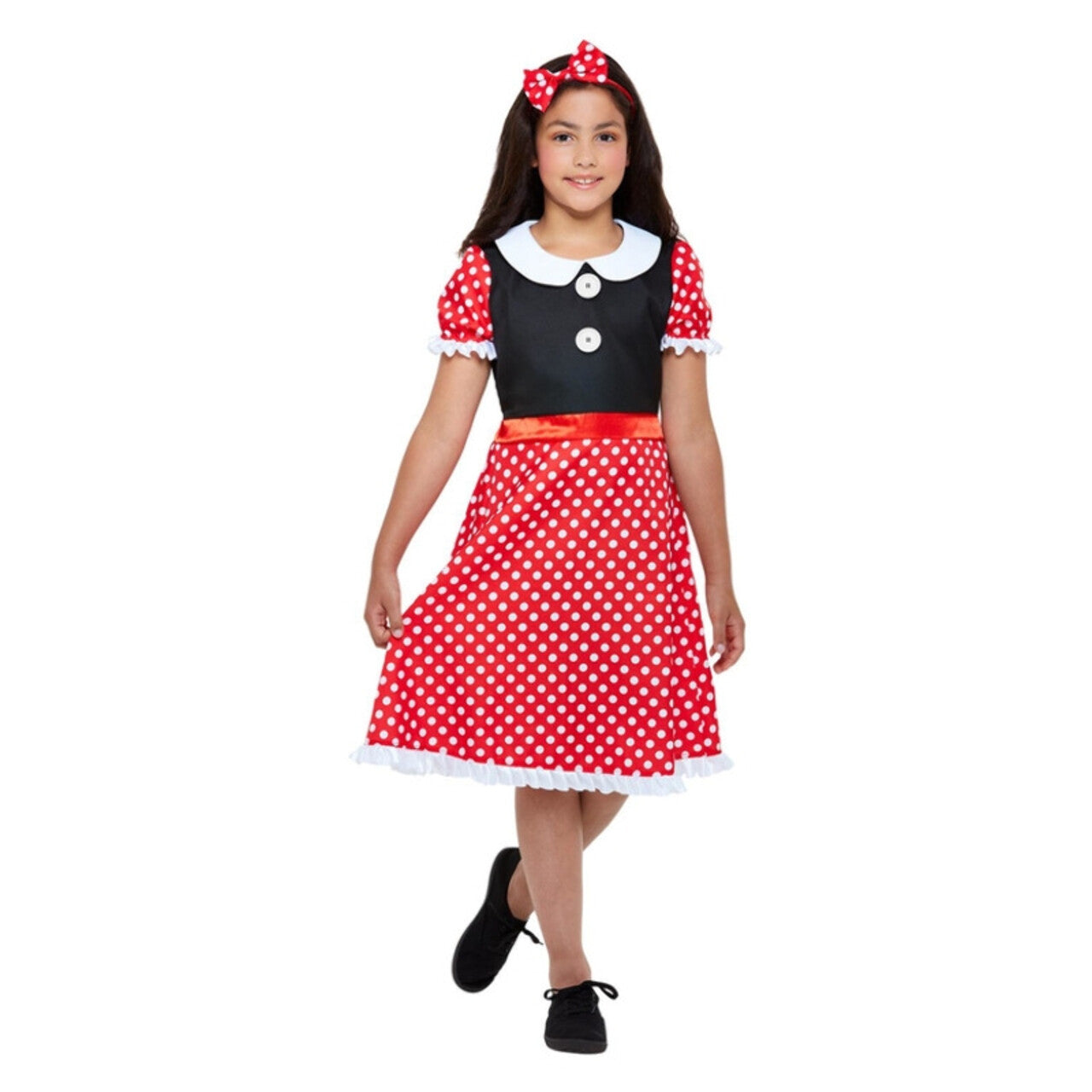 Op deze afbeelding zie je een Kostuums, van het merk Smiffy's. Minnie De Schattige Muis Meisje Kostuum