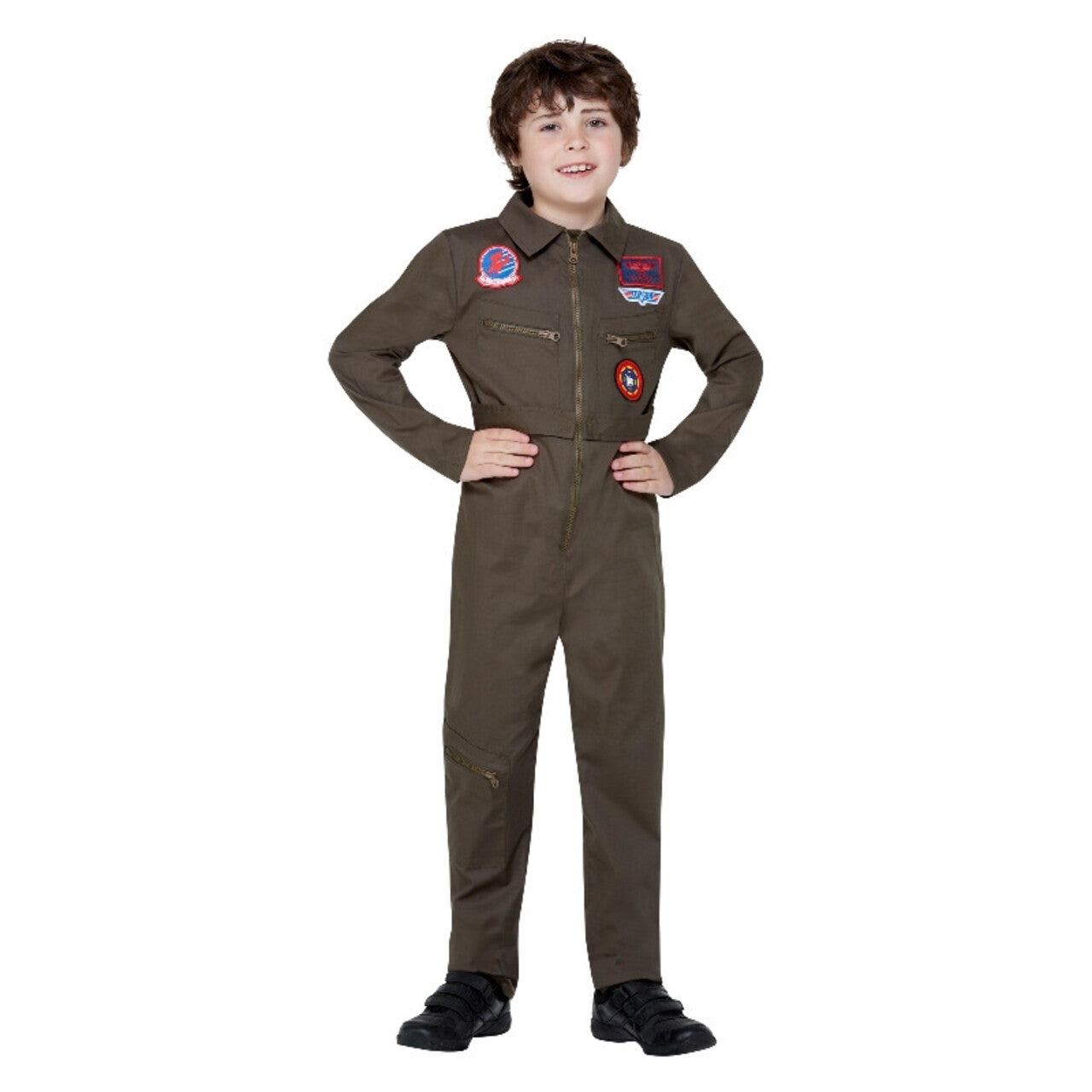 Op deze afbeelding zie je een Kostuums, van het merk Smiffy's. Top Stuntpiloot Kind Kostuum