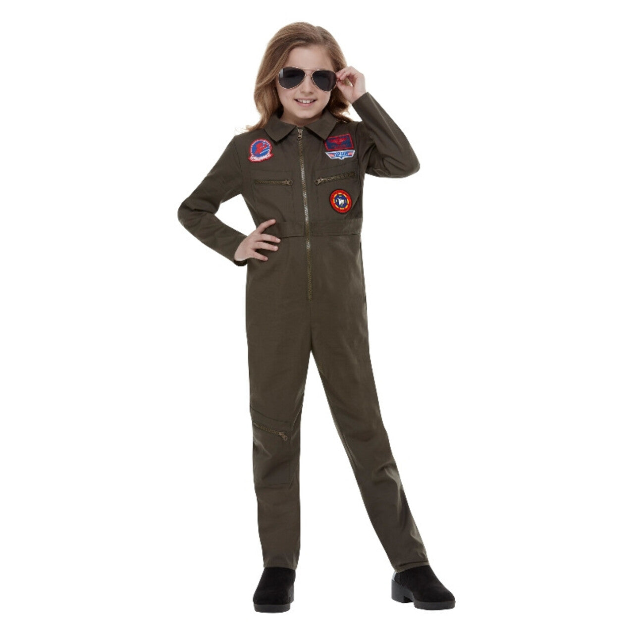 Op deze afbeelding zie je een Kostuums, van het merk Smiffy's. Top Stuntpiloot Kind Kostuum