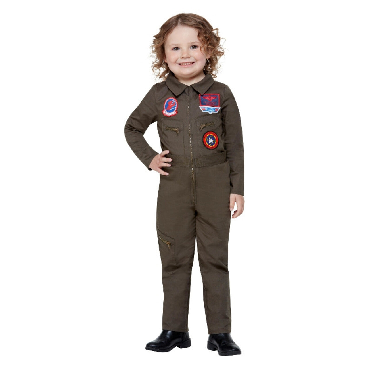 Op deze afbeelding zie je een Kostuums, van het merk Smiffy's. Top Stuntpiloot Kind Kostuum
