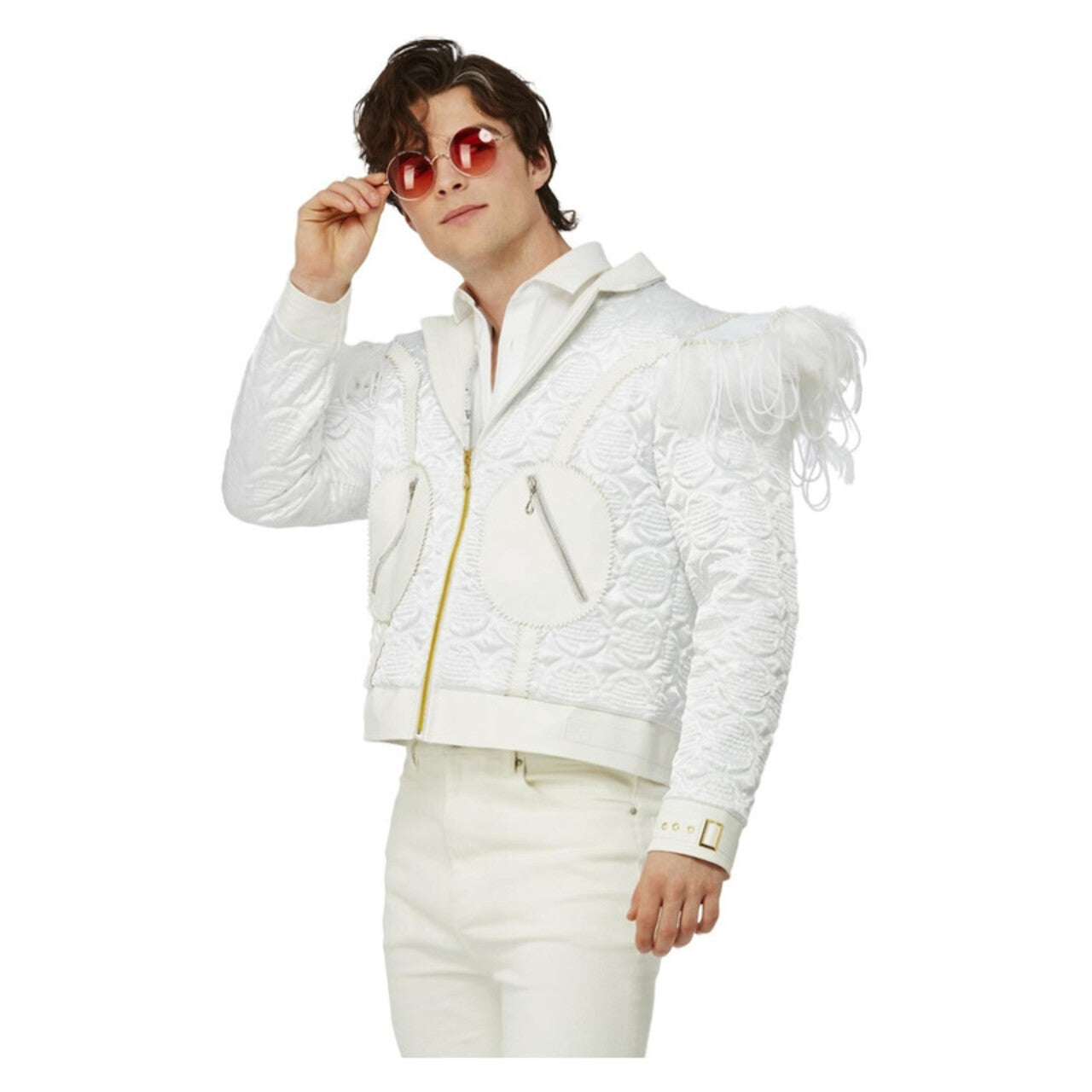 Op deze afbeelding zie je een Kostuums, van het merk Smiffy's. Elton John Vliegen Zonder Vleugels Man Kostuum