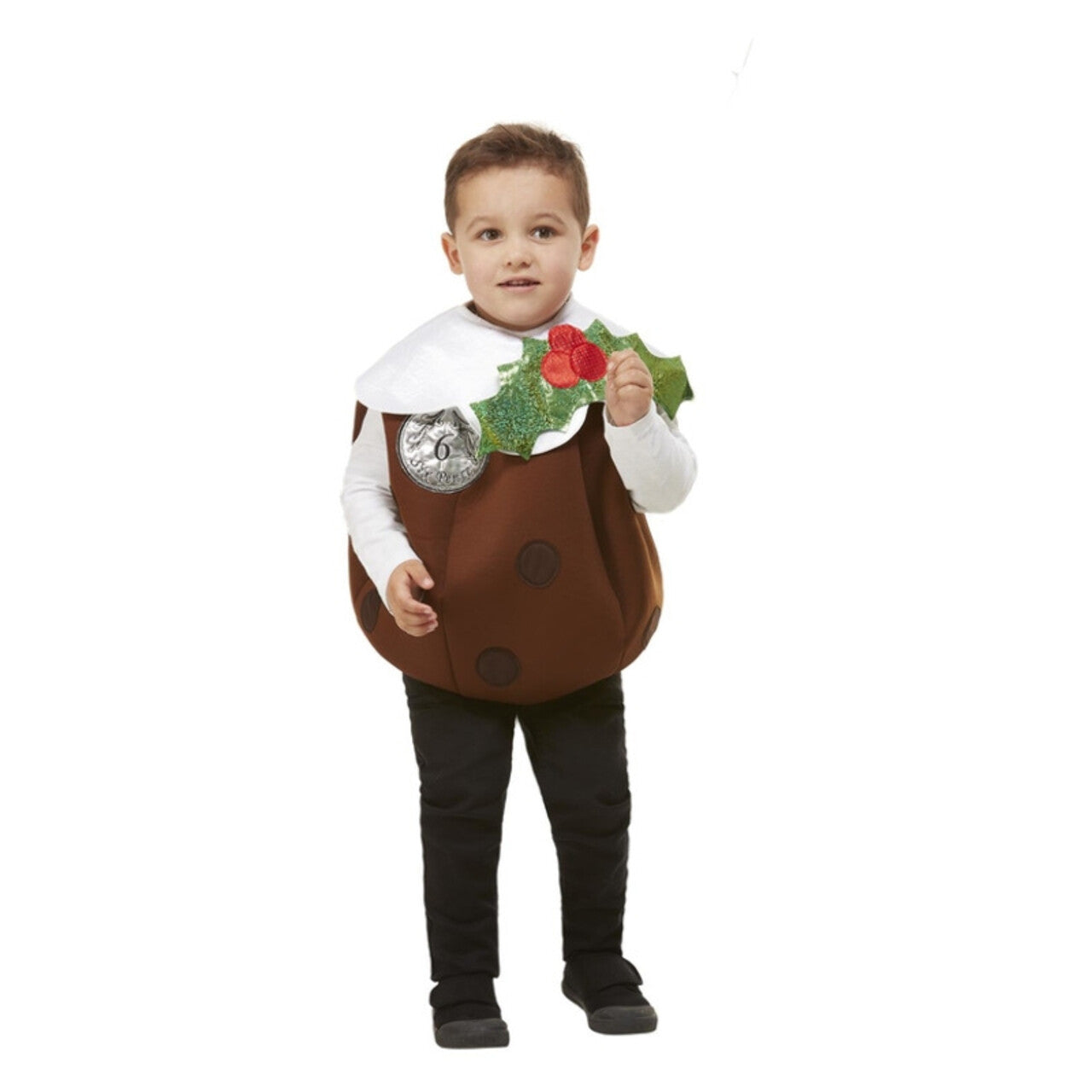 Op deze afbeelding zie je een Kostuums, van het merk Smiffy's. Kerst Pudding Lekker Toetje Kind Kostuum