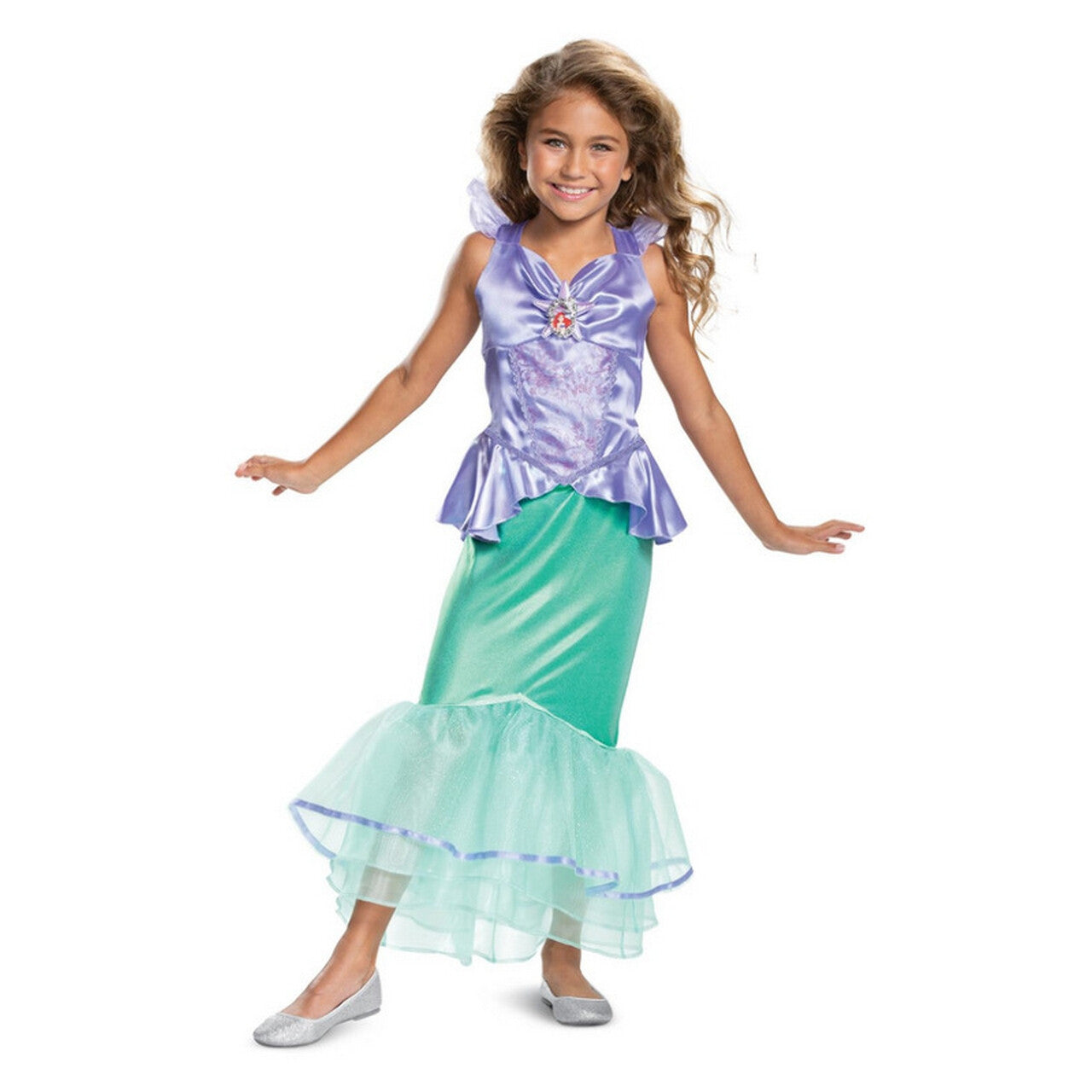 Op deze afbeelding zie je een Kostuums, van het merk Smiffy's. Mooie Disney Kleine Zeemeermin Ariel Deluxe Meisje Kostuum