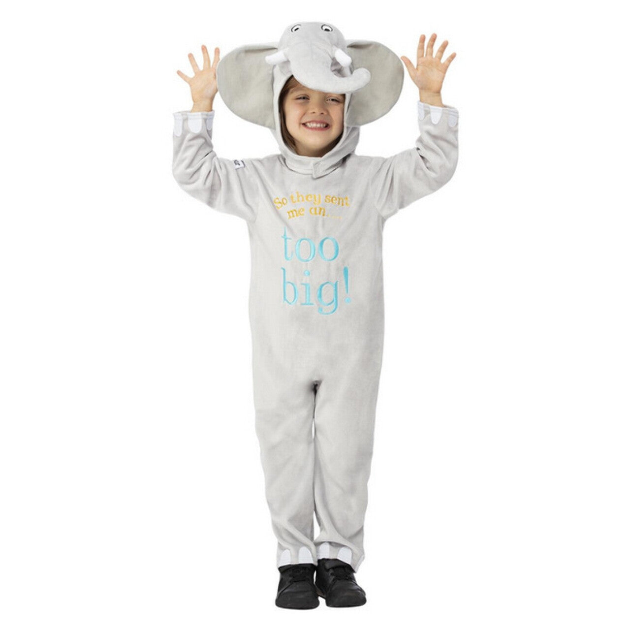 Op deze afbeelding zie je een Kostuums, van het merk Smiffy's. Dear Zoo Deluxe Ollie De Olifant Kind Kostuum