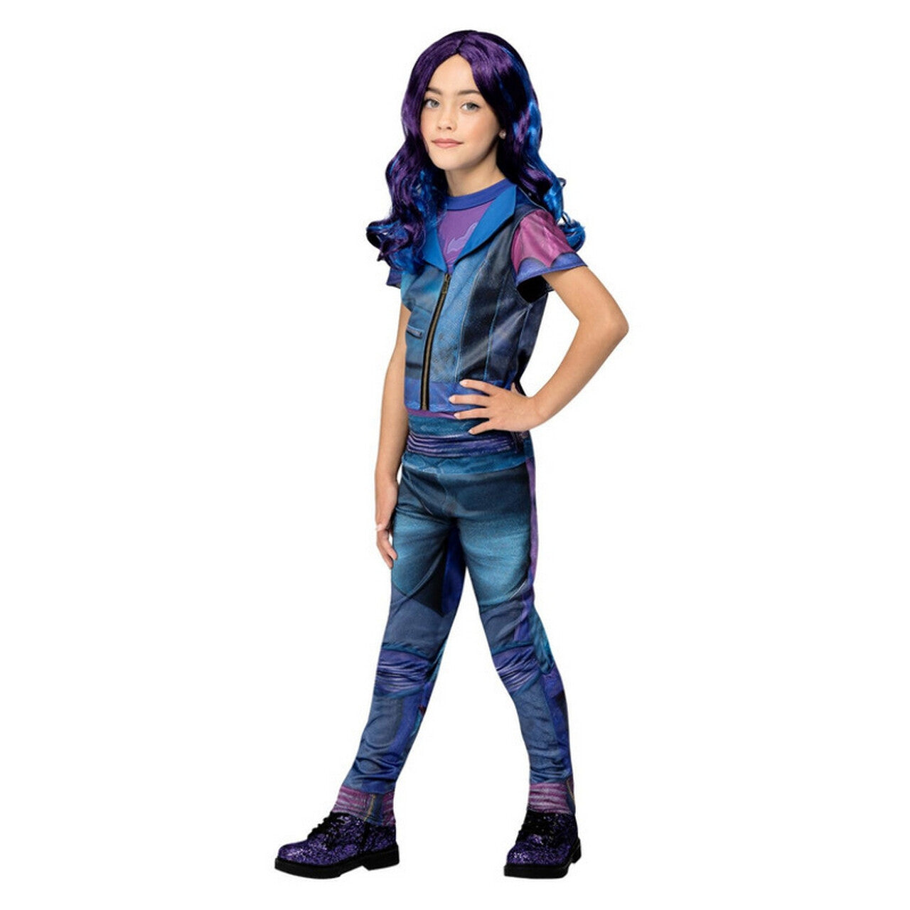 Op deze afbeelding zie je een Kostuums, van het merk Smiffy's. Slinkse Disney Descendants Queen Mal Meisje Kostuum