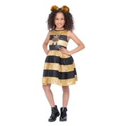 Op deze afbeelding zie je een Kostuums, van het merk Smiffy's. L.o.l Surprise Deluxe Glitterati Queen Bee Meisje Kostuum