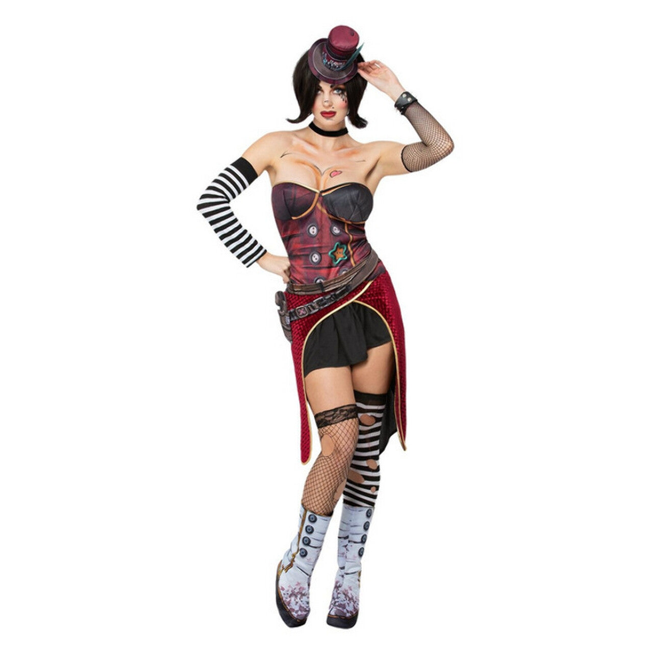 Op deze afbeelding zie je een Kostuums, van het merk Smiffy's. Borderlands Moxxi Underdome Riot Vrouw Kostuum
