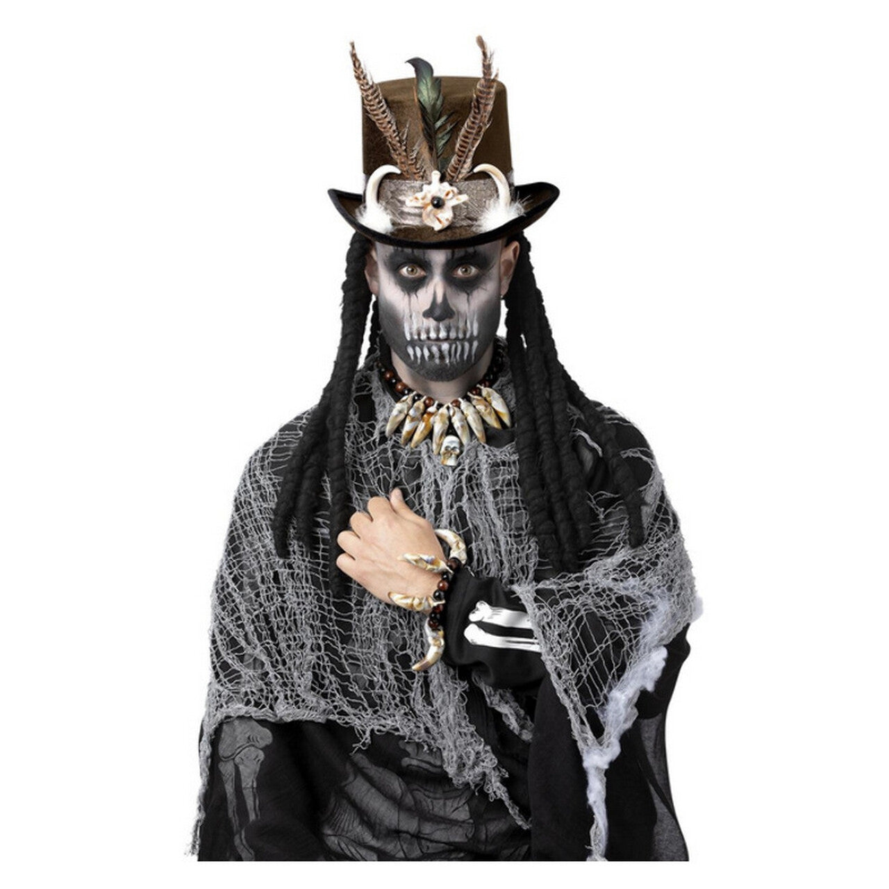 Op deze afbeelding zie je een Accessoires, van het merk Smiffy's. Voodoo Genezer Accessoire Set Ketting En Armband