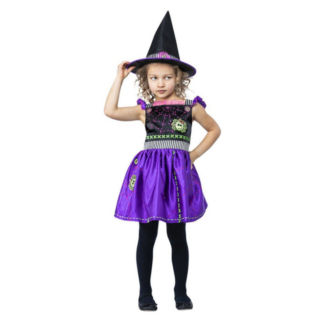 Op deze afbeelding zie je een Kostuums, van het merk Smiffy's. Heksje Stitch Witch Meisje Kostuum