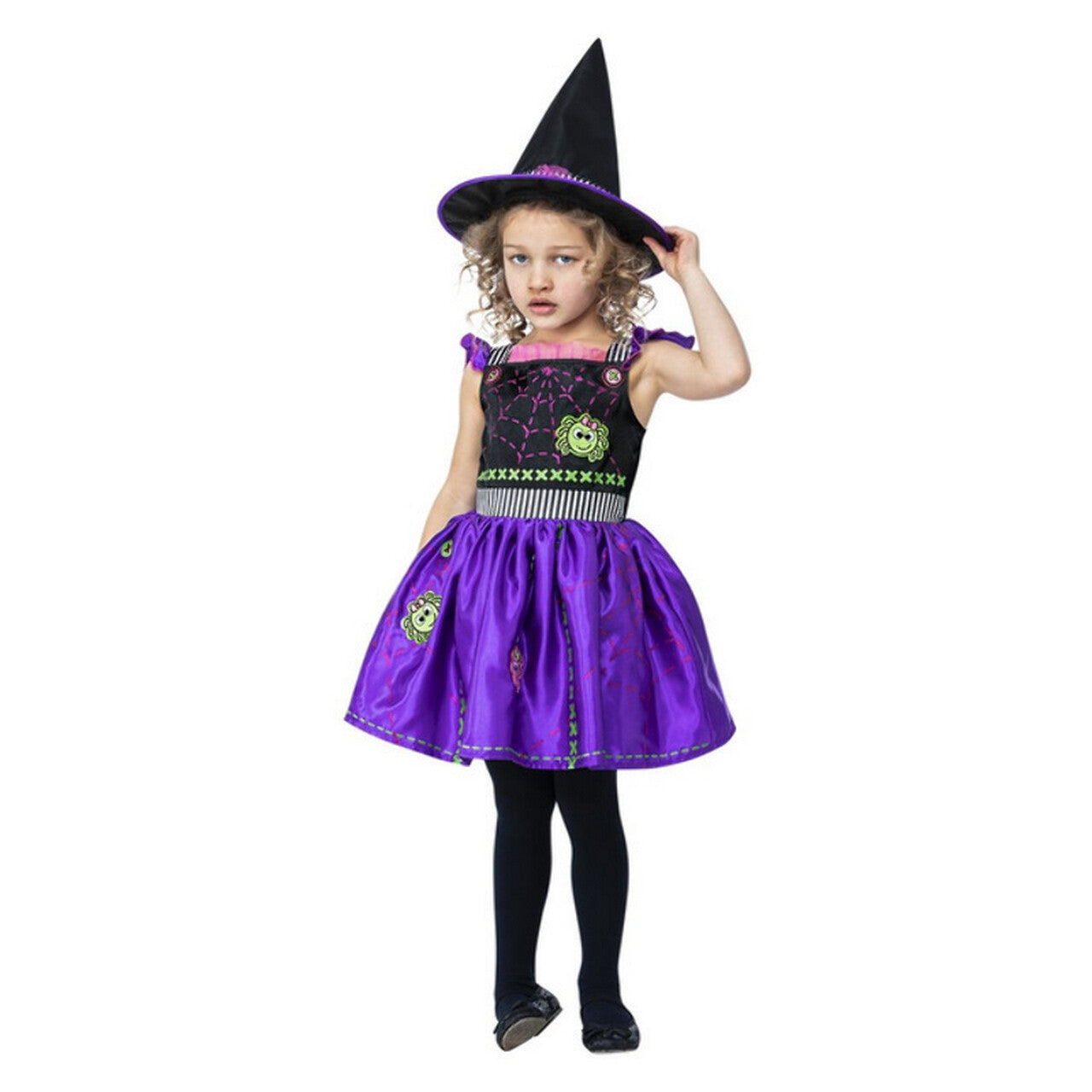 Op deze afbeelding zie je een Kostuums, van het merk Smiffy's. Heksje Stitch Witch Meisje Kostuum