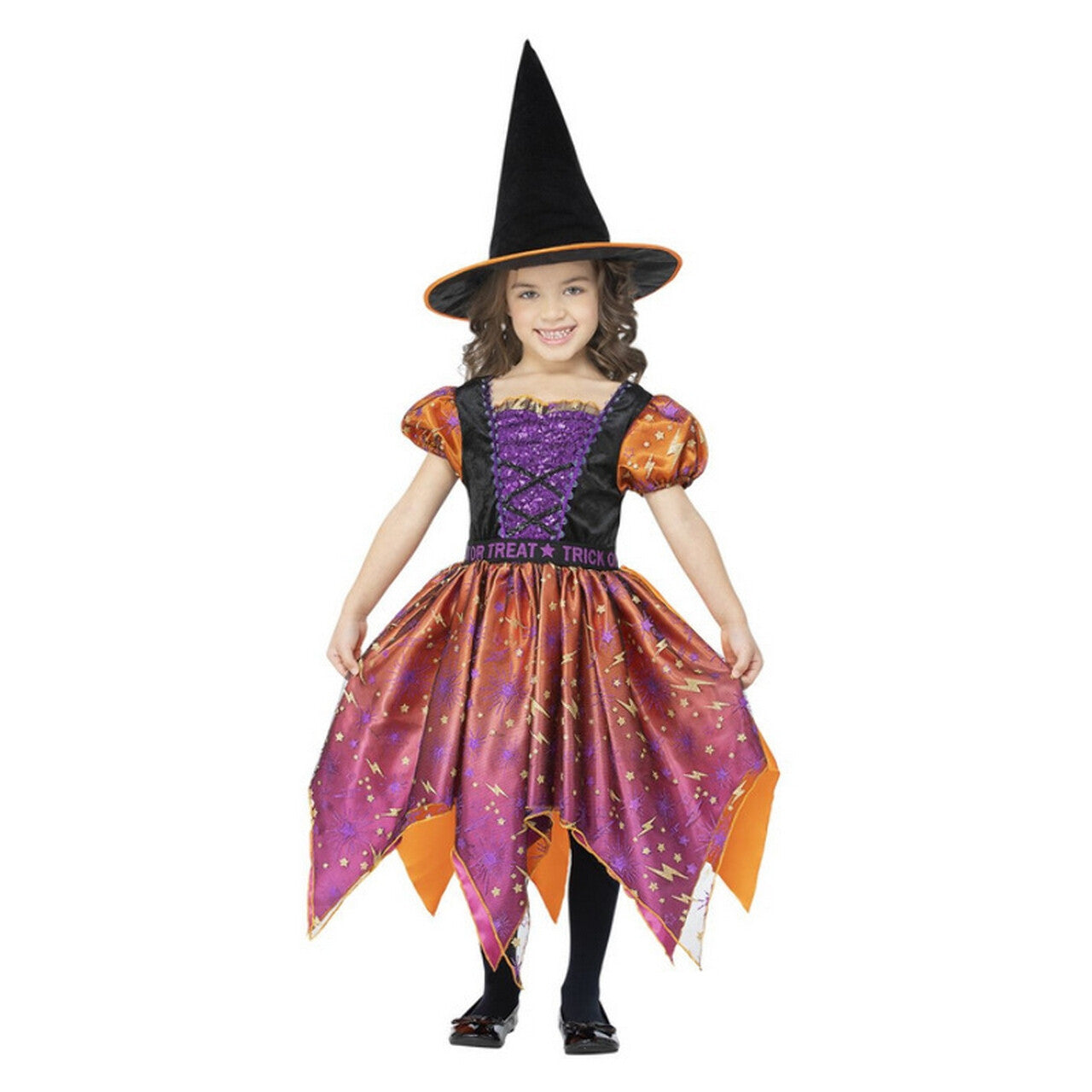 Op deze afbeelding zie je een Kostuums, van het merk Smiffy's. Heksje Trick Or Treat Meisje Kostuum