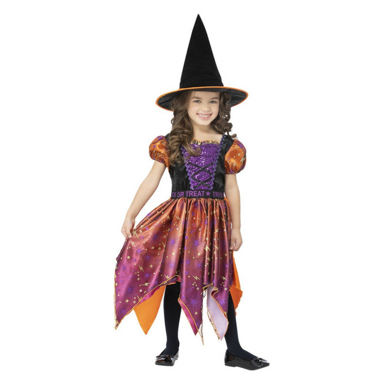 Op deze afbeelding zie je een Kostuums, van het merk Smiffy's. Heksje Trick Or Treat Meisje Kostuum