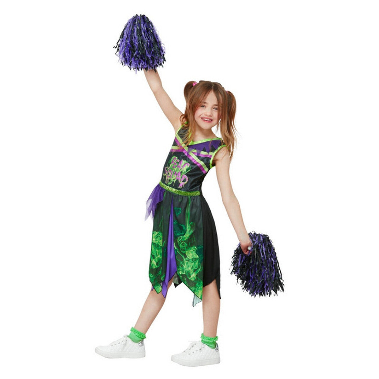 Op deze afbeelding zie je een Kostuums, van het merk Smiffy's. Vergiftigde Cheerleader Crazy Dance Meisje Kostuum