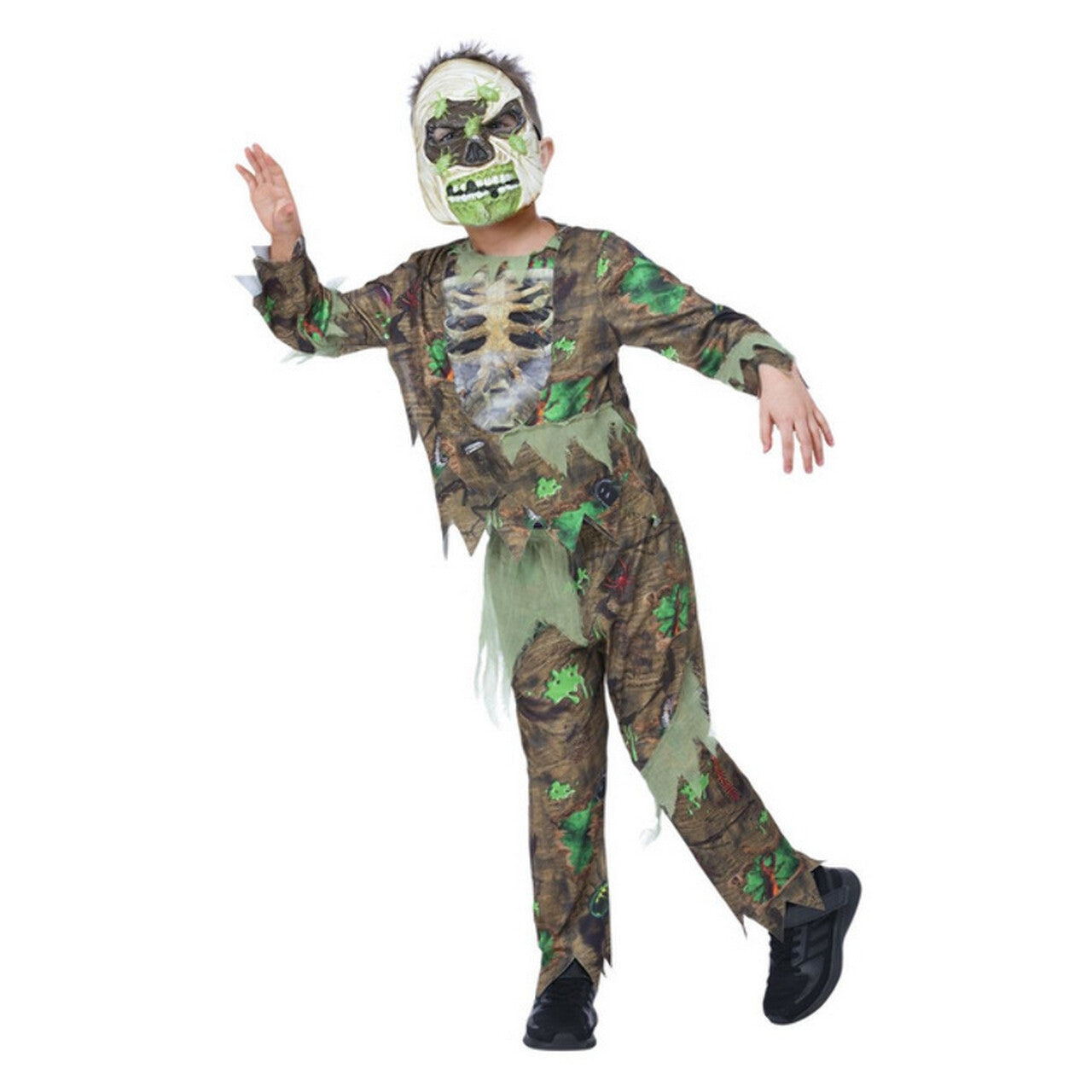 Op deze afbeelding zie je een Kostuums, van het merk Smiffy's. Deluxe Insect Zombie Darknelis Jongen Kostuum