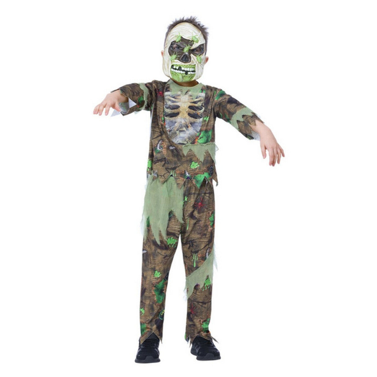 Op deze afbeelding zie je een Kostuums, van het merk Smiffy's. Deluxe Insect Zombie Darknelis Jongen Kostuum