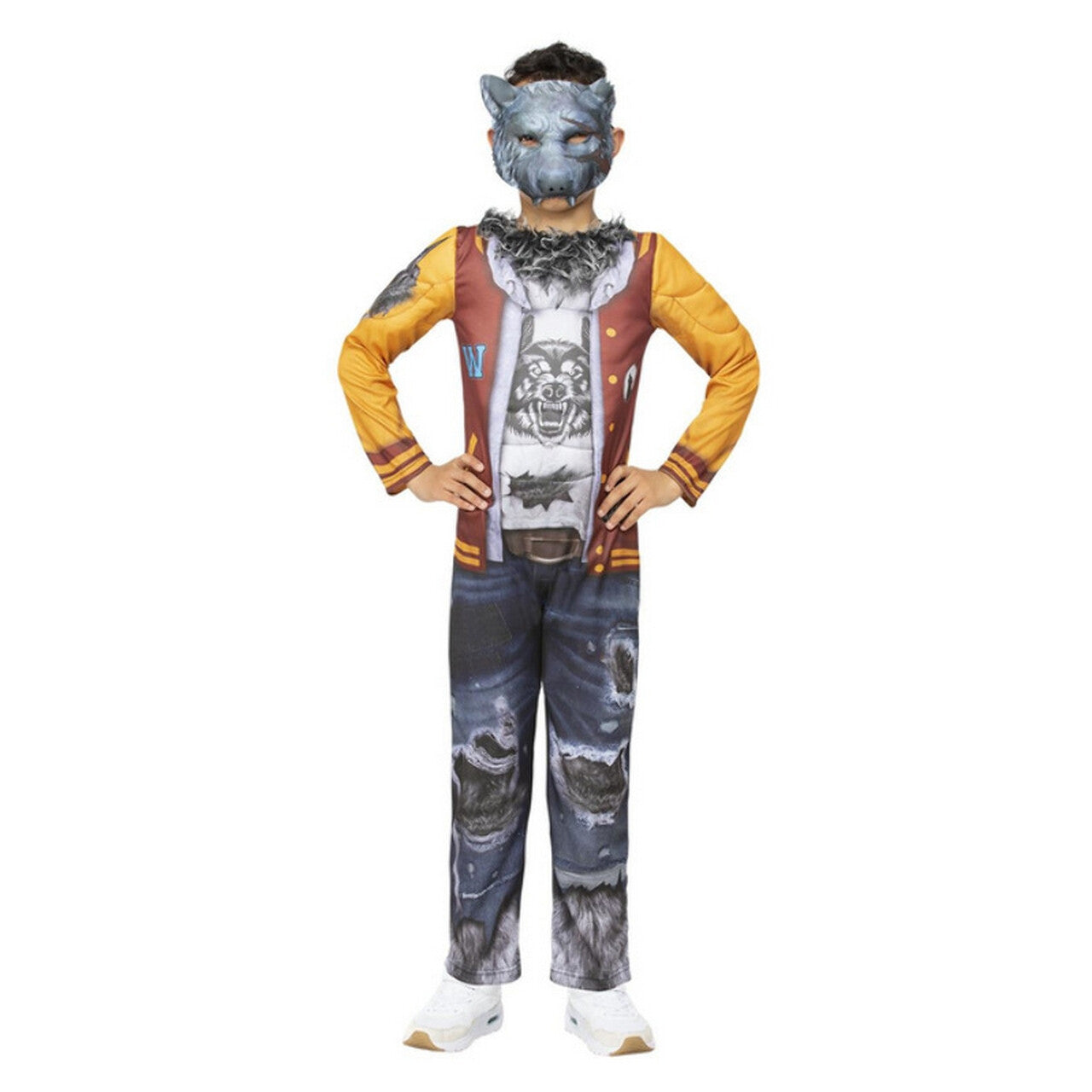 Op deze afbeelding zie je een Kostuums, van het merk Smiffy's. Mikey Scarewolf Jongen Kostuum