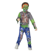 Op deze afbeelding zie je een Kostuums, van het merk Smiffy's. Coole Te Lang Aan Het Gamen Zombie Kind Kostuum