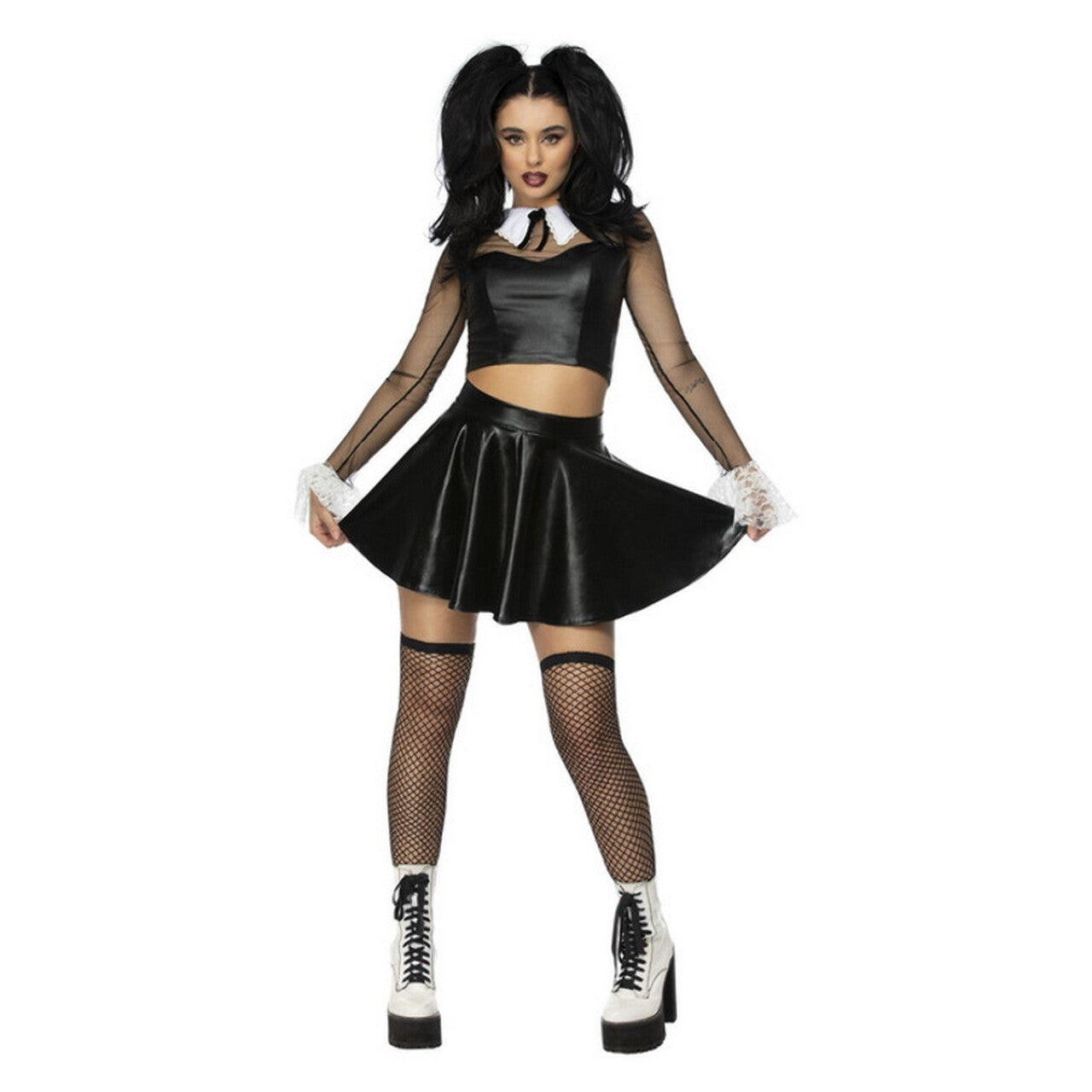 Op deze afbeelding zie je een Kostuums, van het merk Smiffy's. Gothic Bad Schoolgirl Hestia Vrouw Kostuum