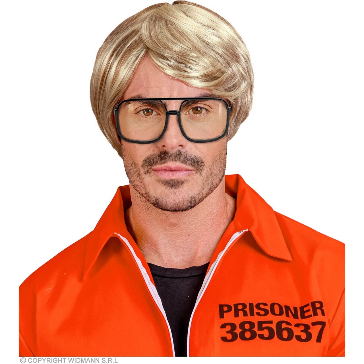 Op deze afbeelding zie je een Accessoires, van het merk Widmann. Karakter Pruik Serie Moordenaar Dahmer Blond